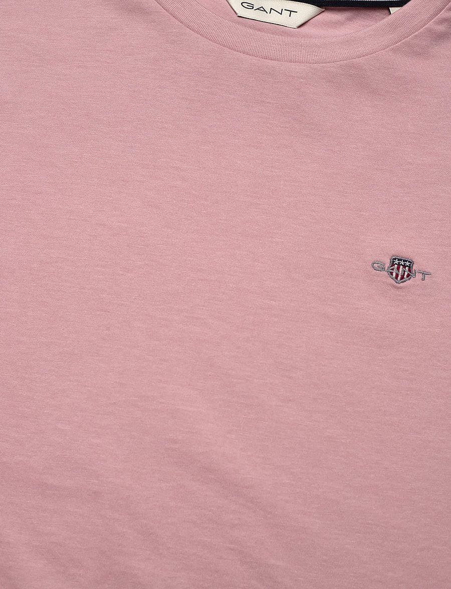 Gant - REG SHIELD LOGO SS T-SHIRT - t-shirts - dusty pink - 2