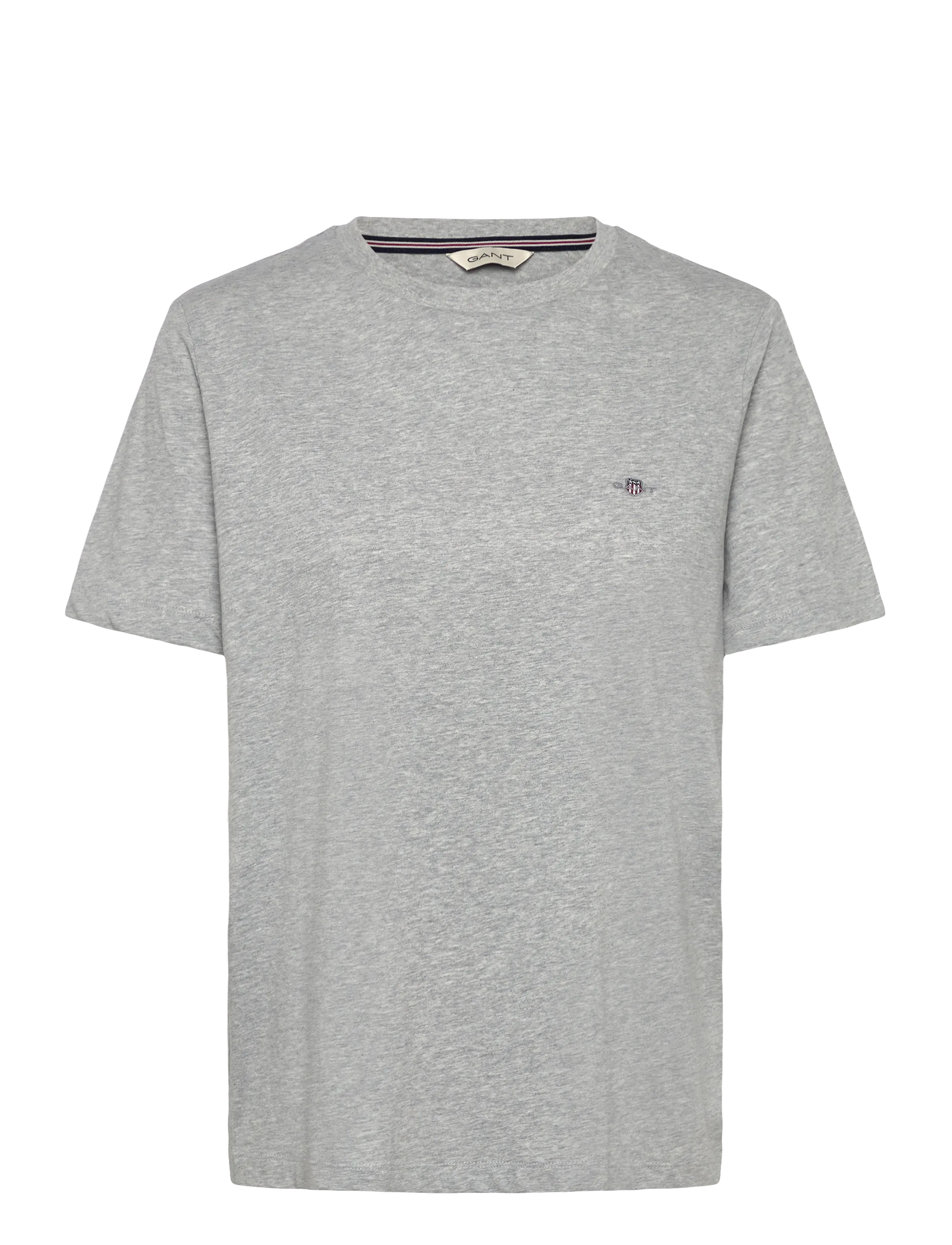 Gant REG SHIELD LOGO SS T-SHIRT - Tøj - LIGHT GREY MELANGE / grey
