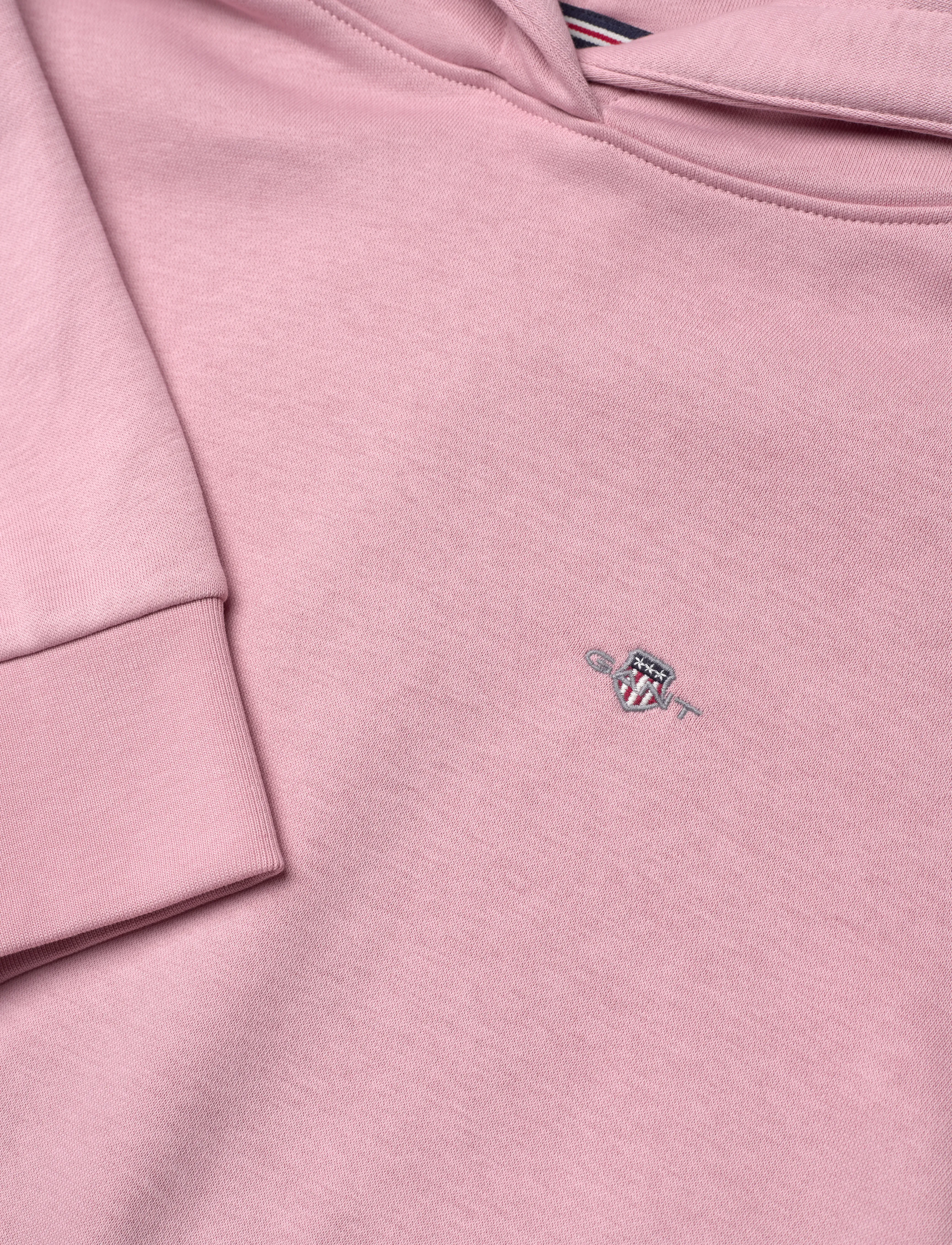 Gant - REG SHIELD LOGO HOODIE - hættetrøjer - dusty pink - 2