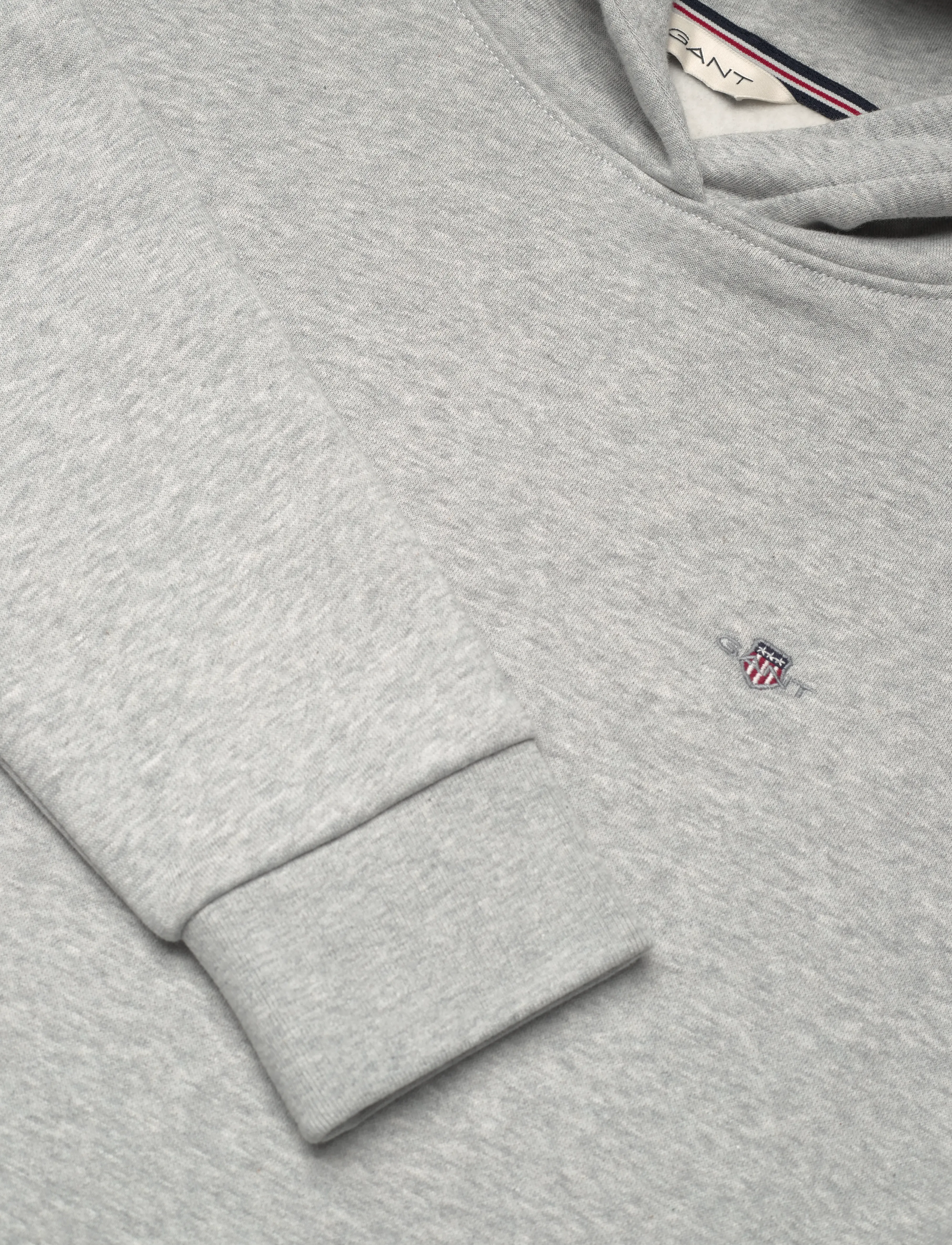 Gant - REG SHIELD LOGO HOODIE DRESS - midi kjoler - light grey melange - 2