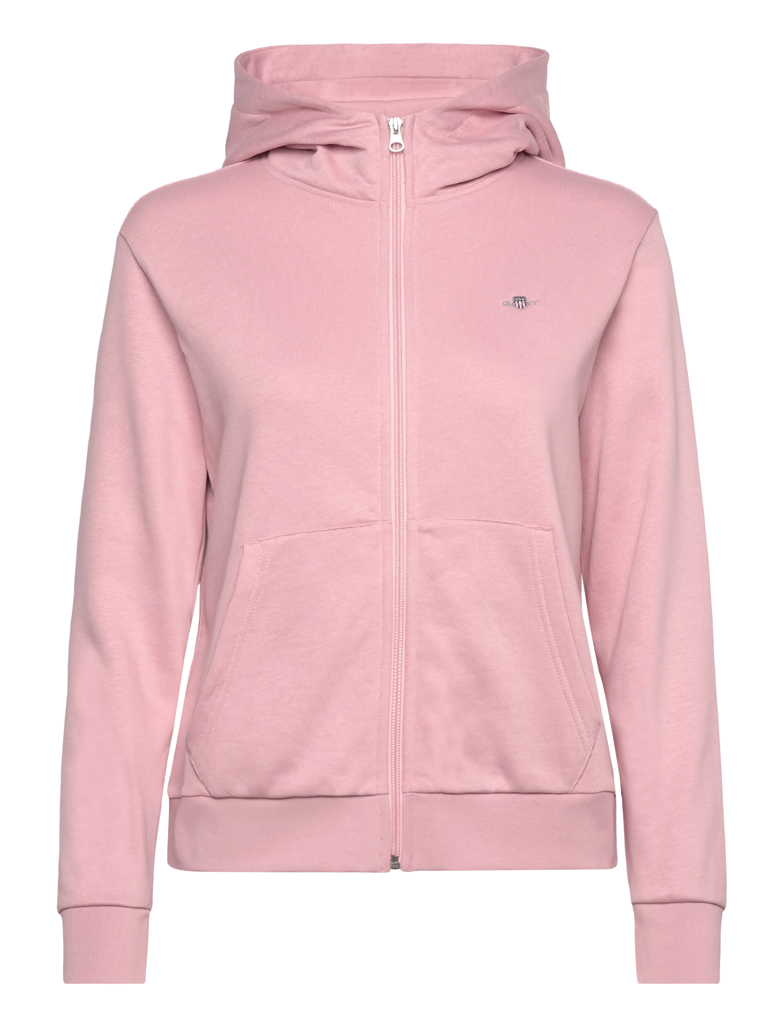 Gant REG SHIELD LOGO ZIP HOODIE - Gensere - DUSTY PINK / pink/rose