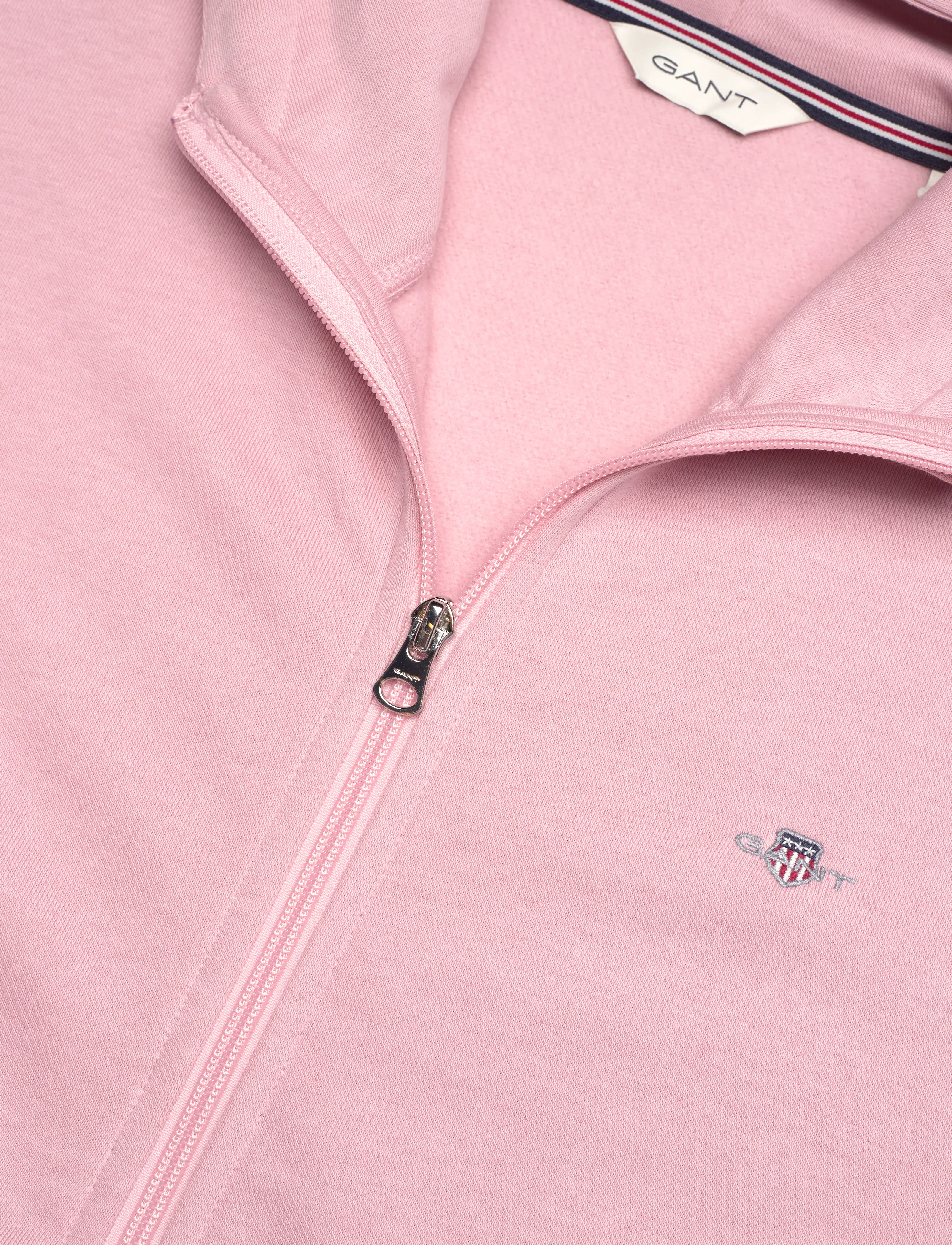 Gant - REG SHIELD LOGO ZIP HOODIE - kapuzenpullover - dusty pink - 2