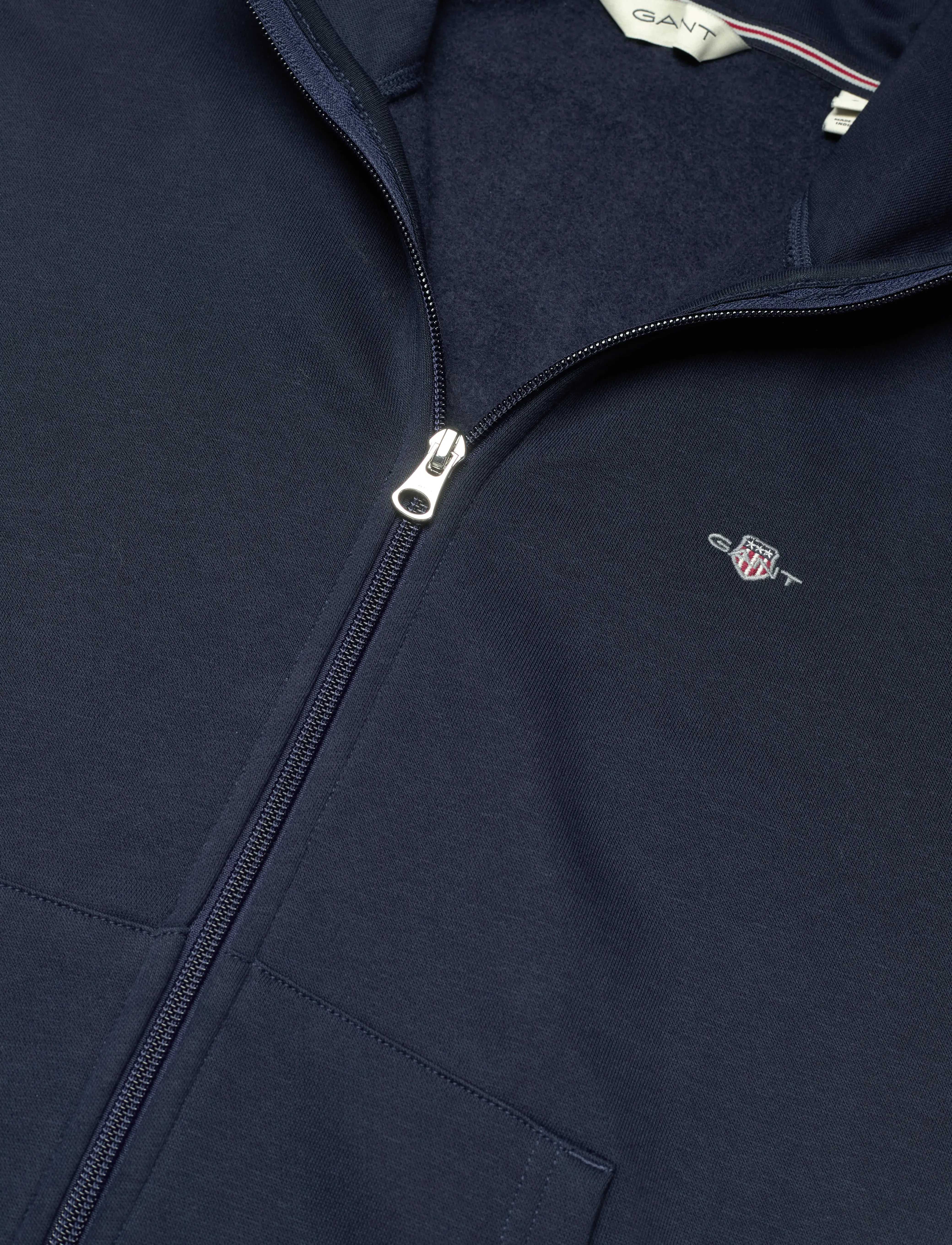 Gant - REG SHIELD LOGO ZIP HOODIE - kapuzenpullover - marine - 2