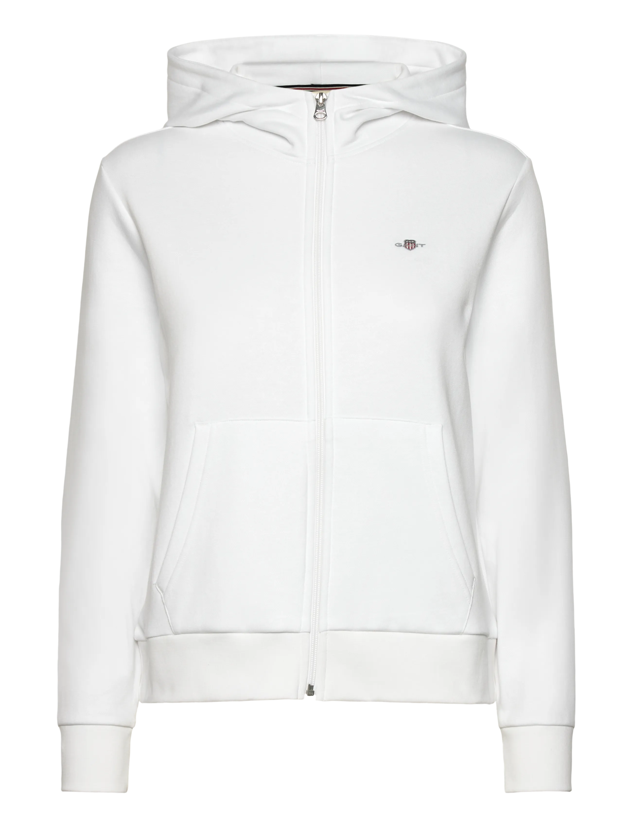 Gant REG SHIELD LOGO ZIP HOODIE - Gensere - WHITE / white