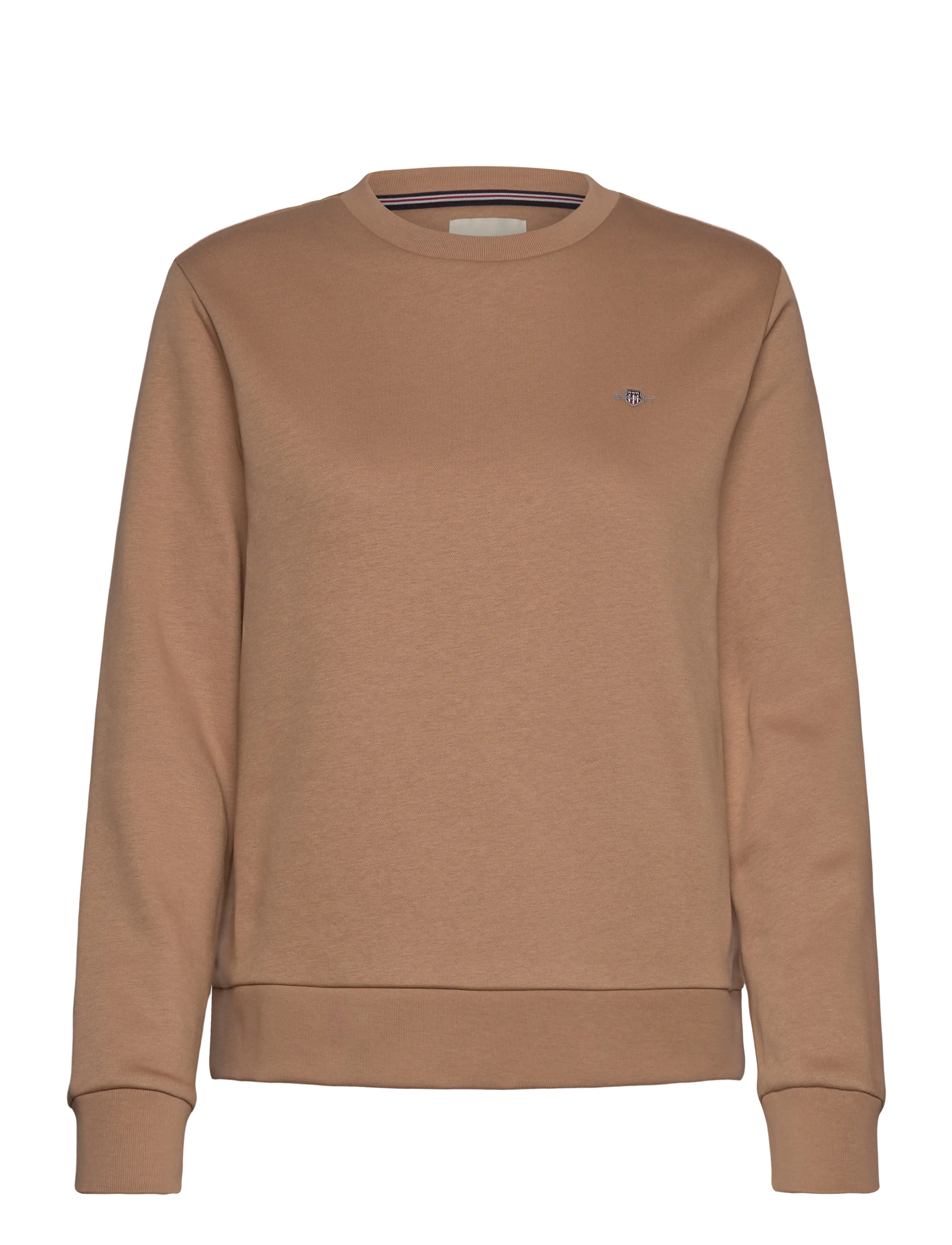 Gant REG SHIELD LOGO C-NECK - Kleding - CARAMEL BEIGE / orange