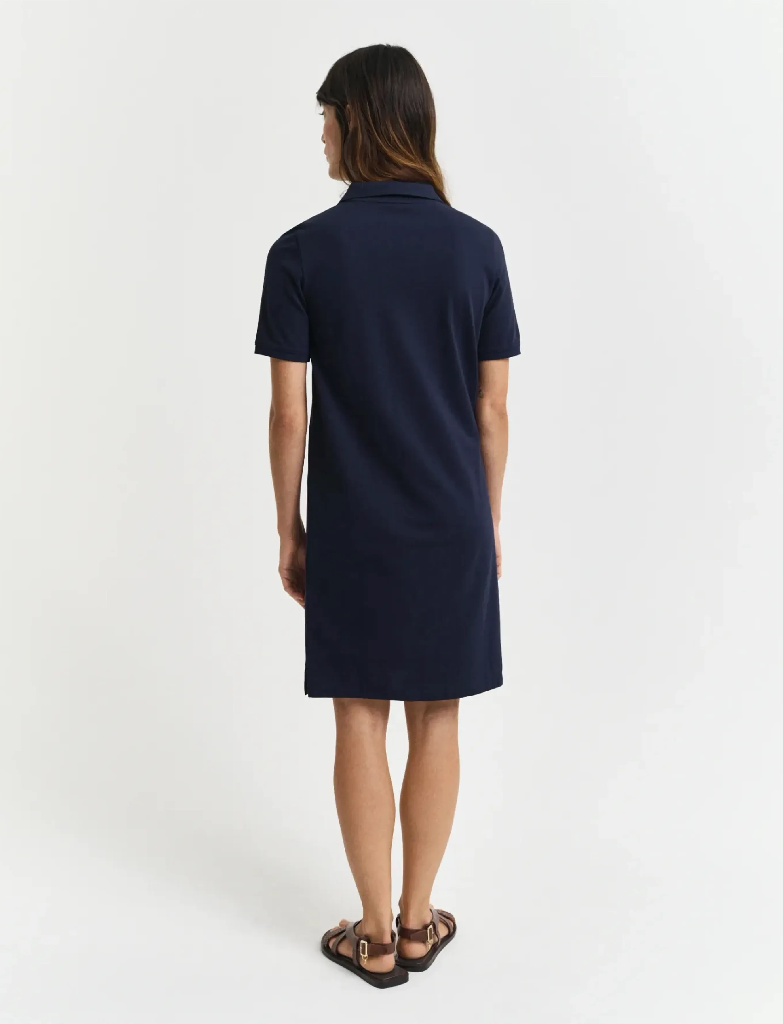 Gant - SHIELD SS PIQUE POLO DRESS - korta klänningar - evening blue - 3