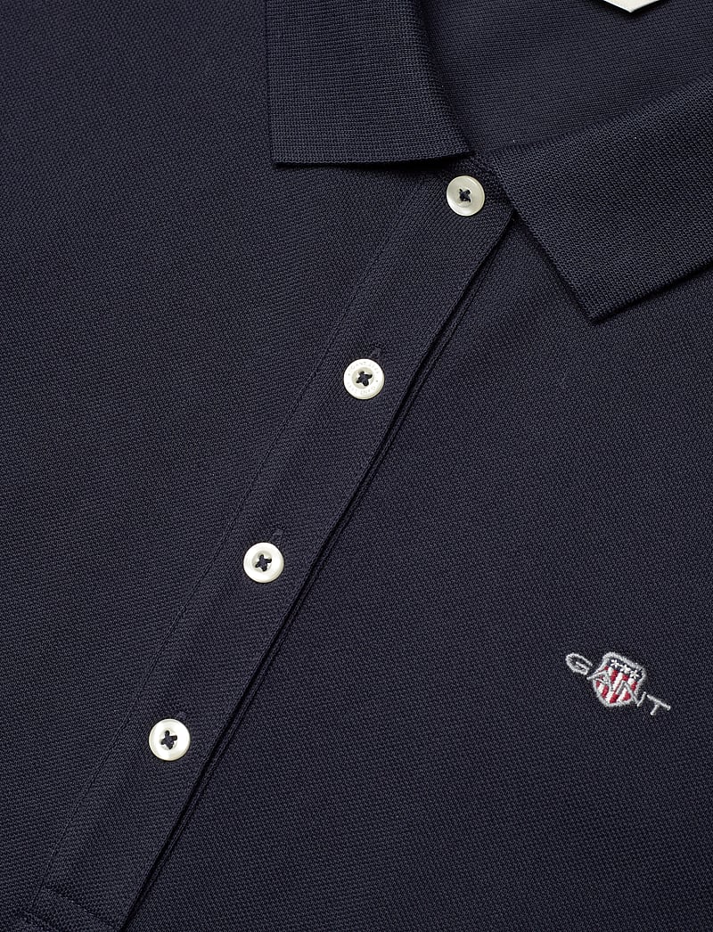 GANT - SHIELD SS PIQUE POLO DRESS - korta klänningar - evening blue - 2