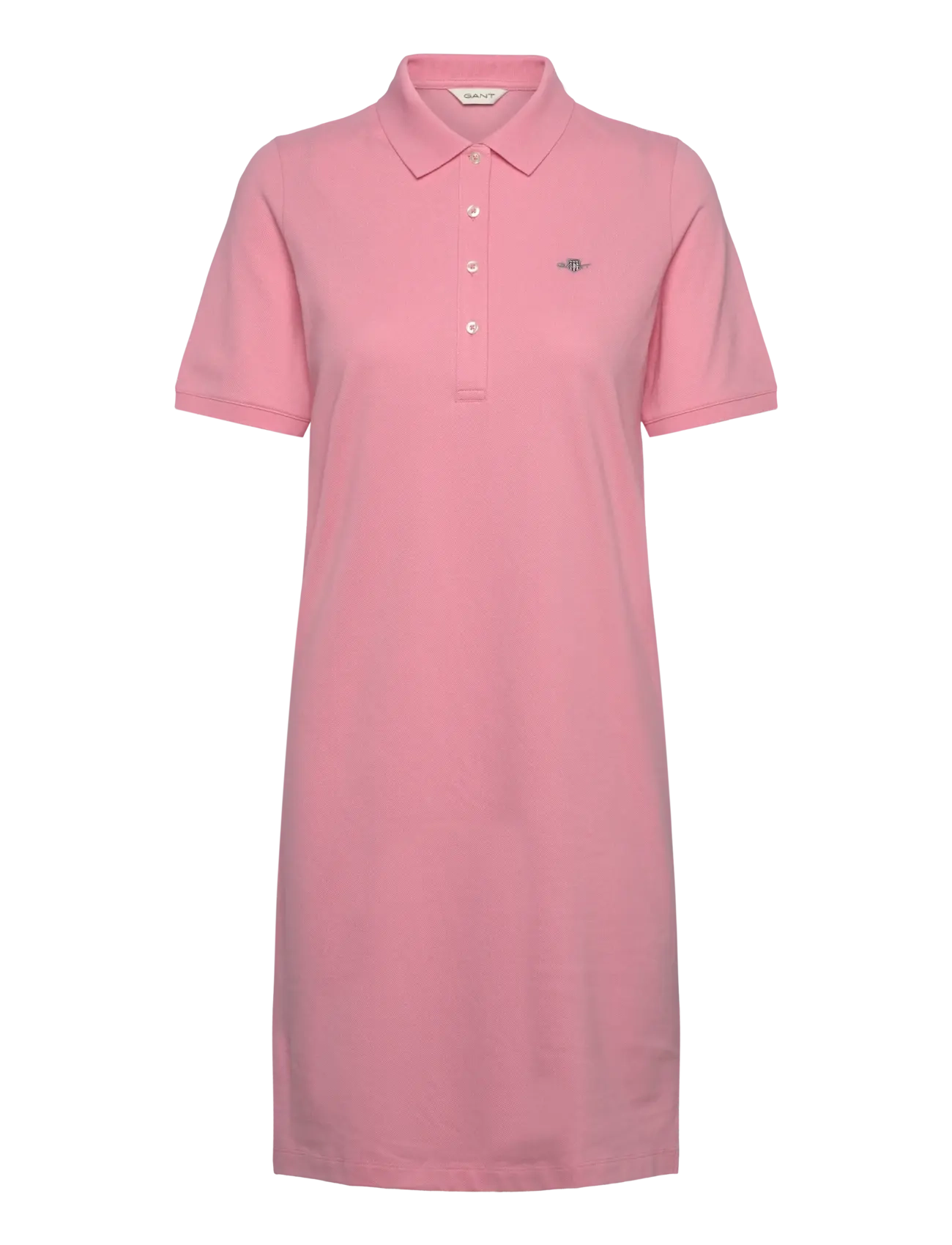 Gant SHIELD SS PIQUE POLO DRESS - Apģērbi - GERANIUM PINK / pink/rose