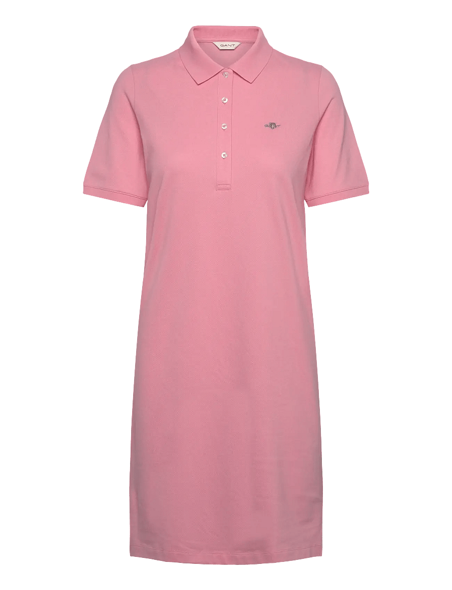Gant - SHIELD SS PIQUE POLO DRESS - kurze kleider - geranium pink - 1