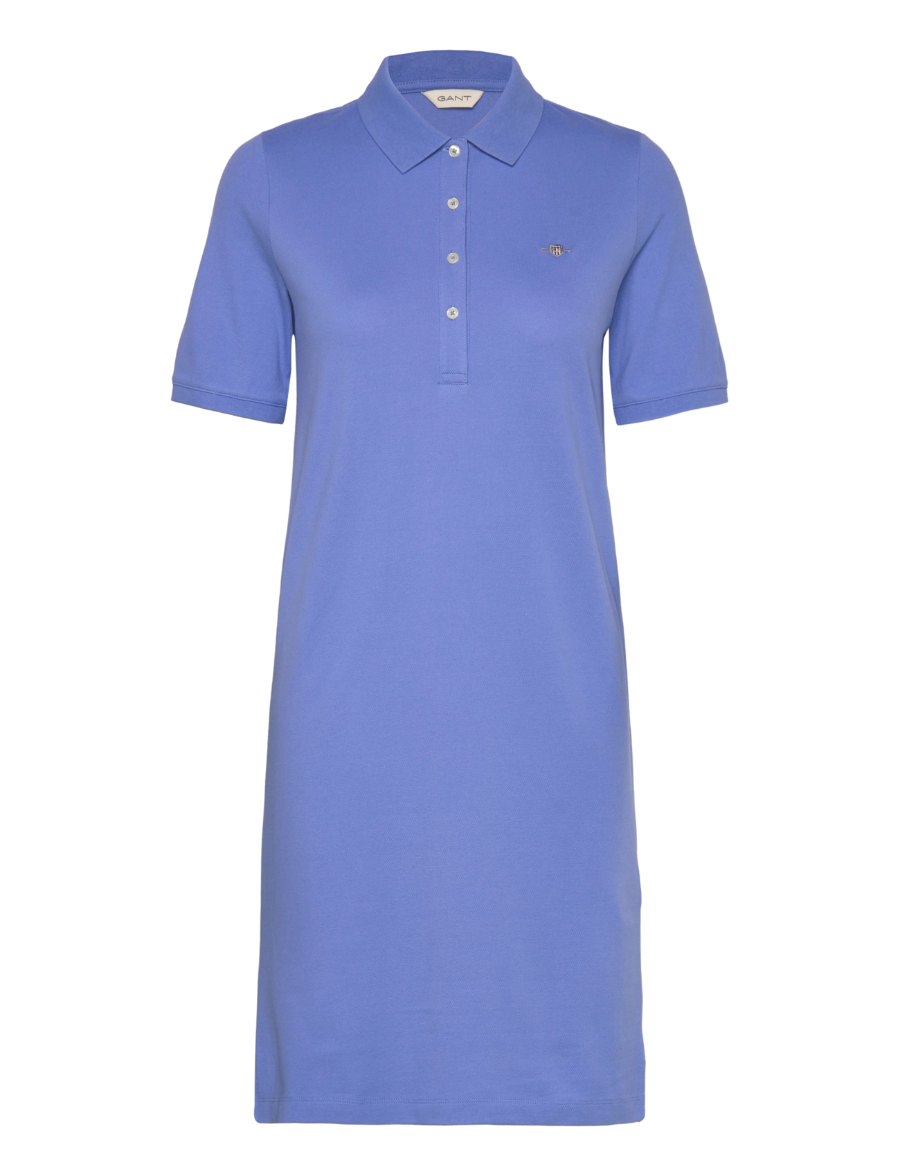 Gant Shield Ss Pique Polo Dress, XS, Blue, Kjoler > Kort Kjole, Dame