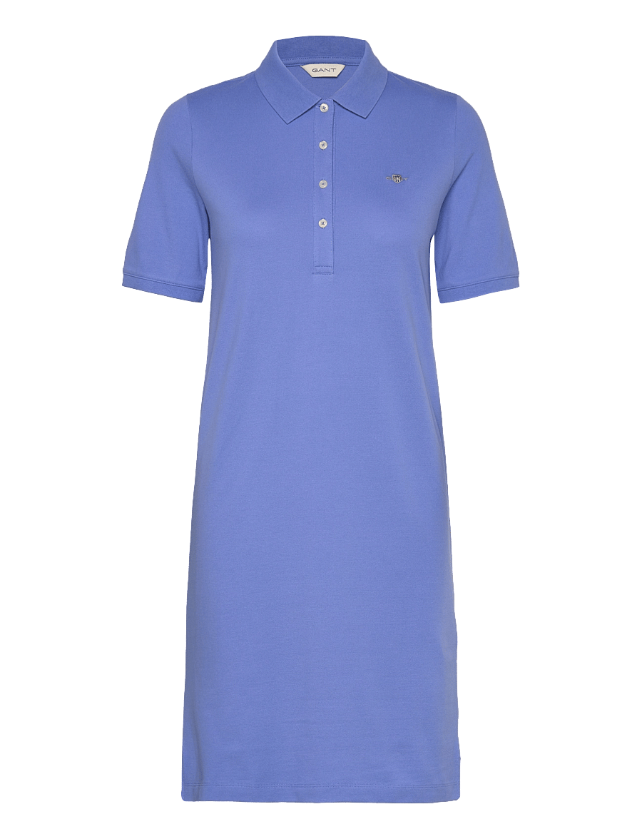 Gant - SHIELD SS PIQUE POLO DRESS - kurze kleider - perfect blue - 0