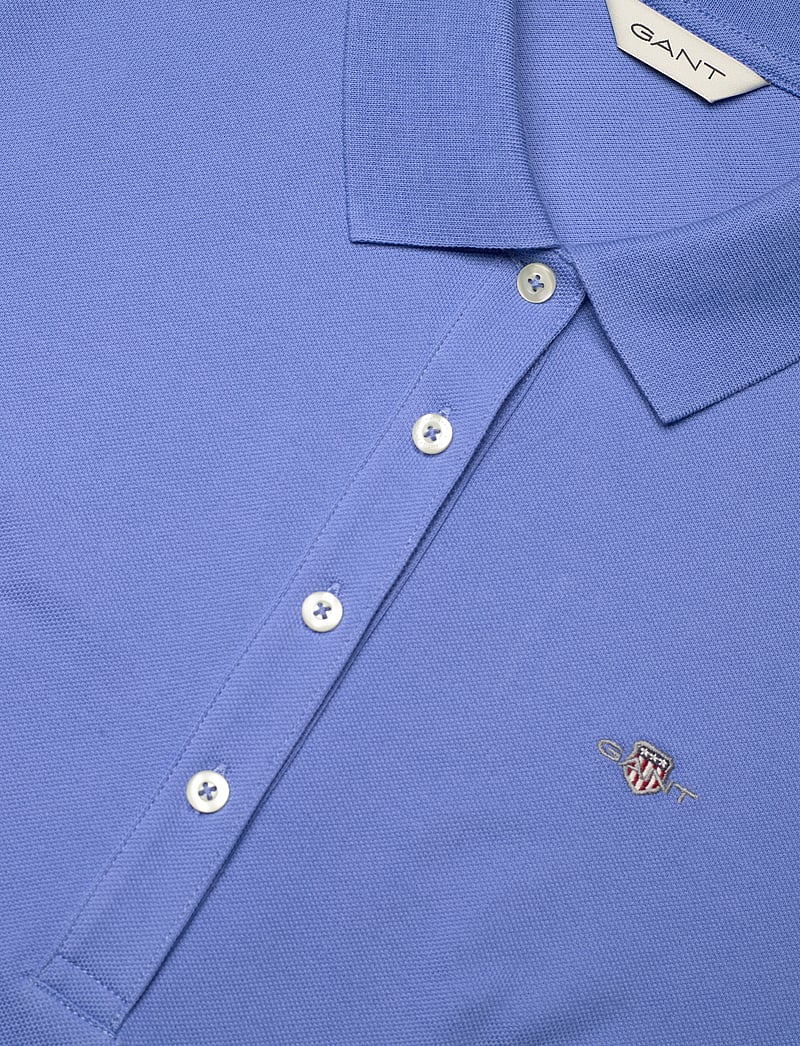 GANT - SHIELD SS PIQUE POLO DRESS - short dresses - perfect blue - 2