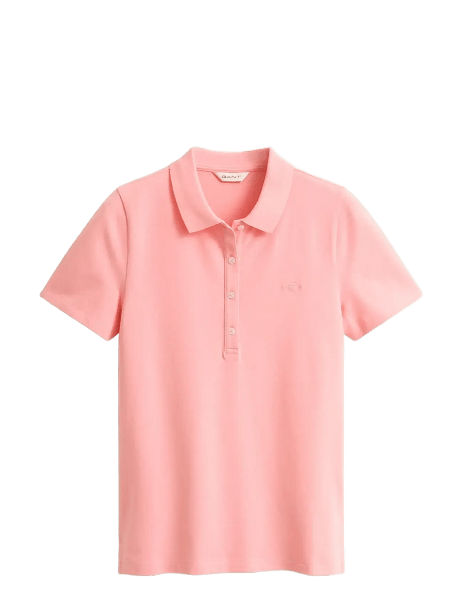 Gant - Slim Polo Shirt - poloshirts - apricot pink - 1