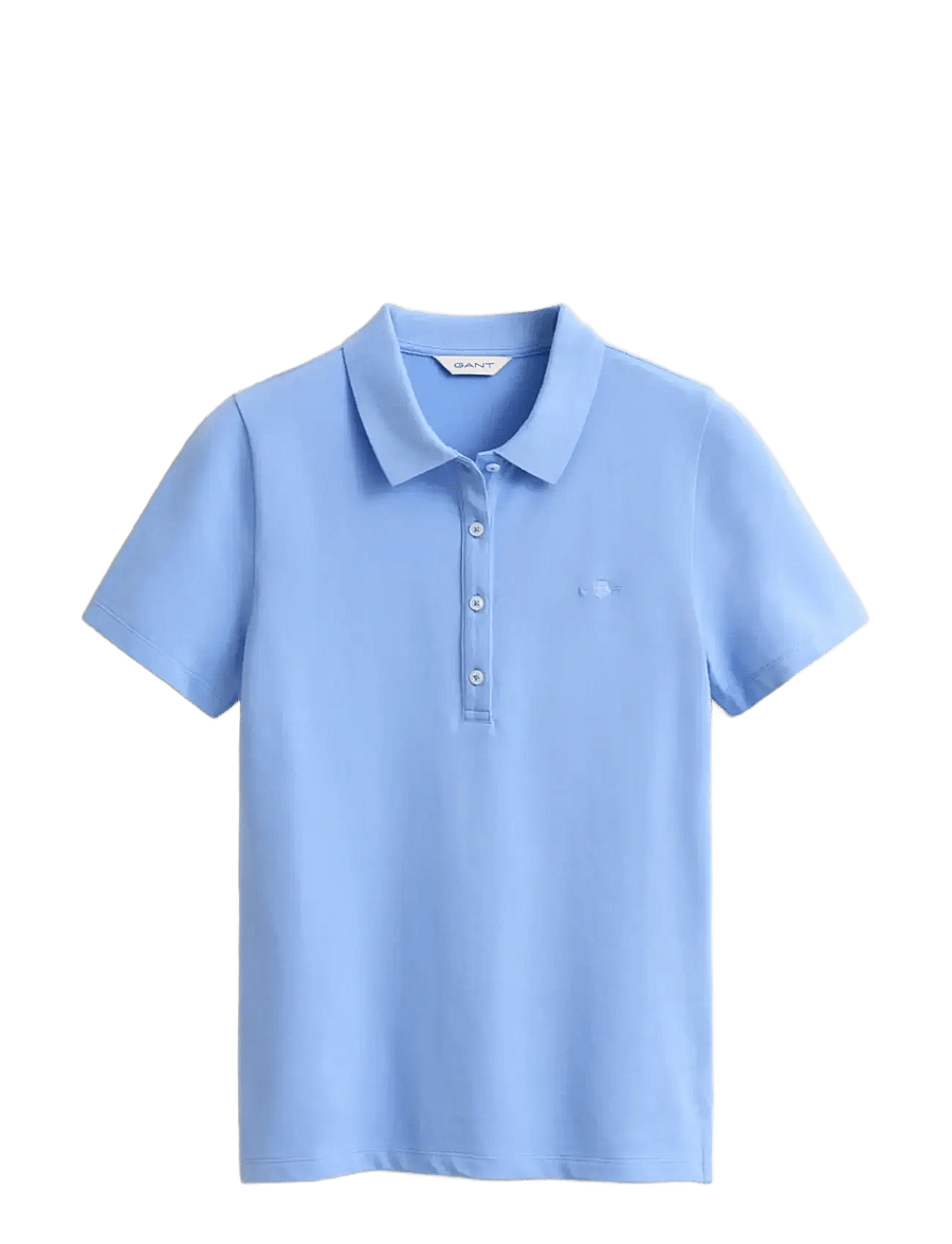 Gant - Slim Polo Shirt - poloshirts - hydrangea blue - 1