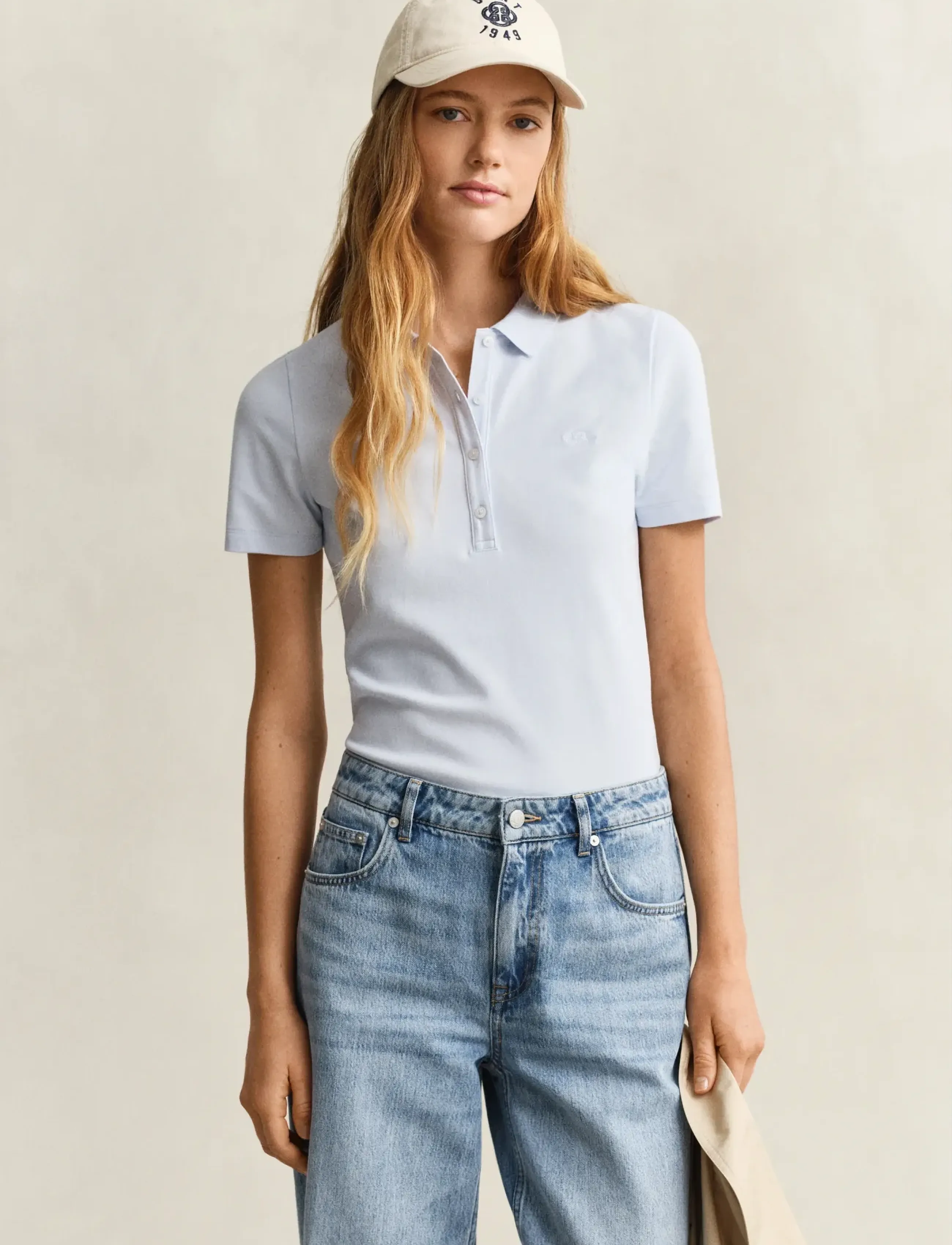 GANT SLIM SHIELD SS PIQUE POLO - Polosärgid - LIGHT BLUE / blue