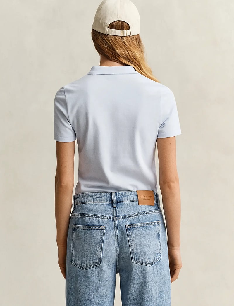 GANT - SLIM SHIELD SS PIQUE POLO - polosärgid - light blue - 2