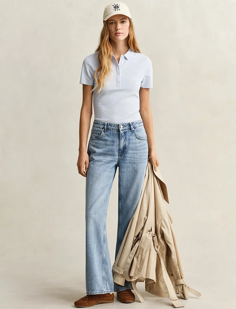 GANT - SLIM SHIELD SS PIQUE POLO - polosärgid - light blue - 4