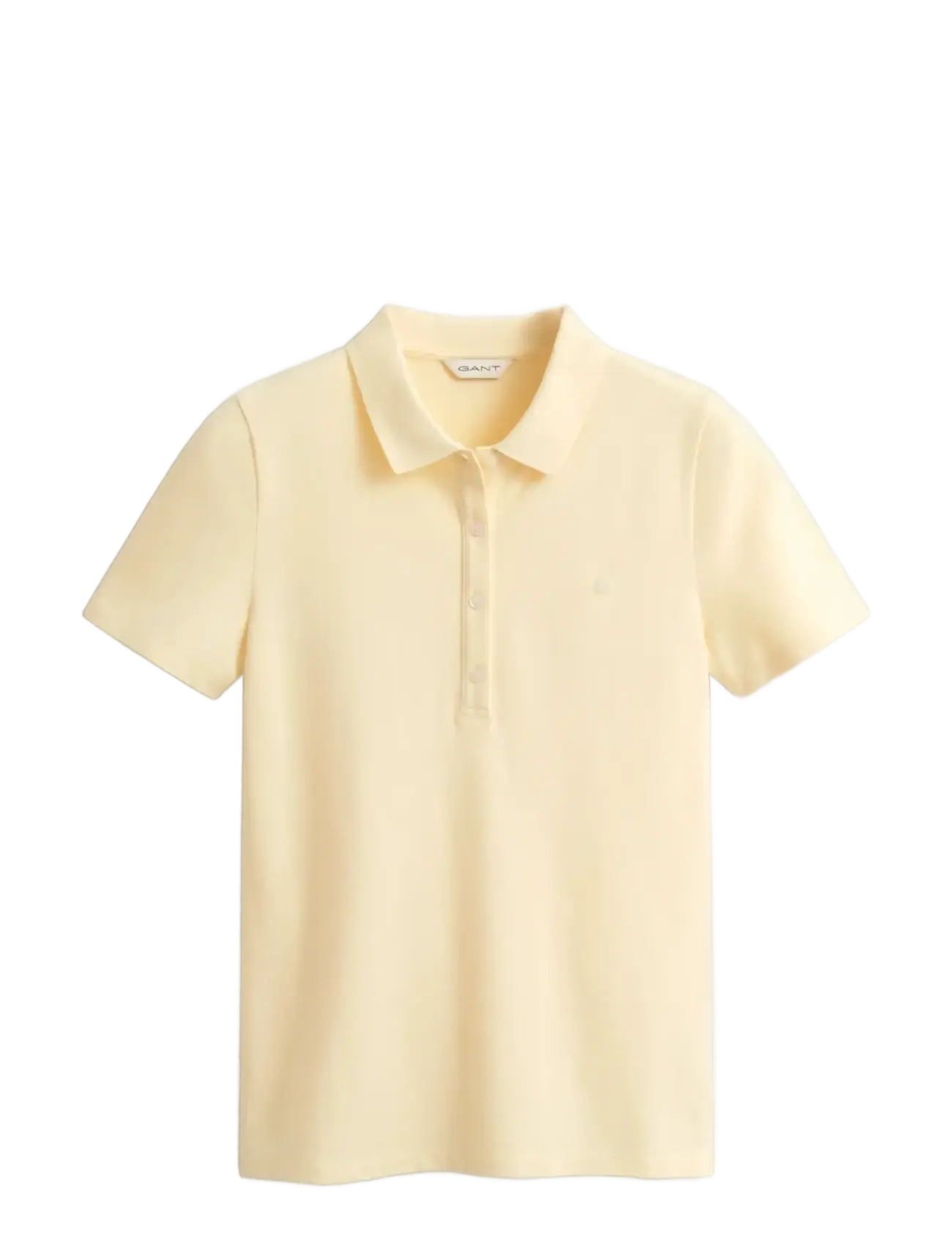 GANT SLIM SHIELD SS PIQUE POLO - Kläder - VANILLA YELLOW / yellow