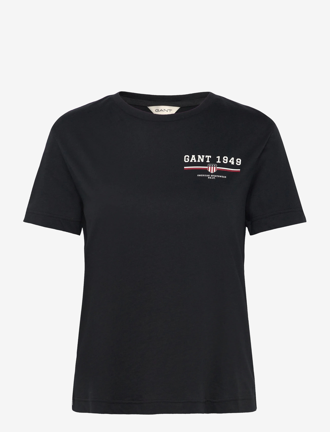 GANT - REG GRAPHIC SS T-SHIRT - t-shirts - black - 0