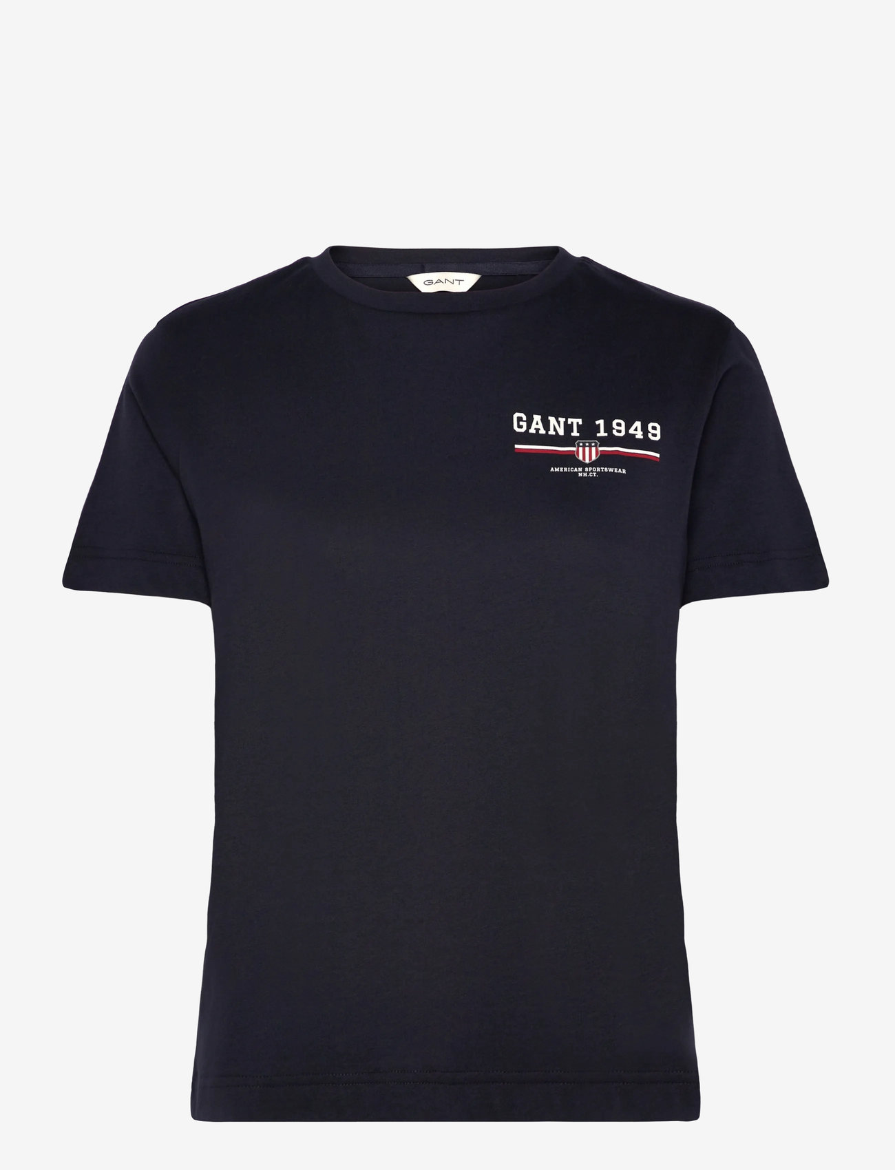 GANT - REG GRAPHIC SS T-SHIRT - t-shirts - evening blue - 0