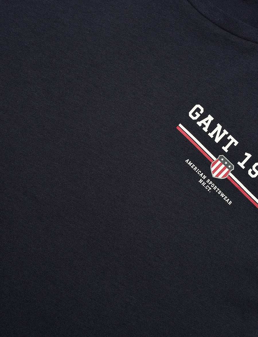 Gant - REG GRAPHIC SS T-SHIRT - t-shirts - evening blue - 2