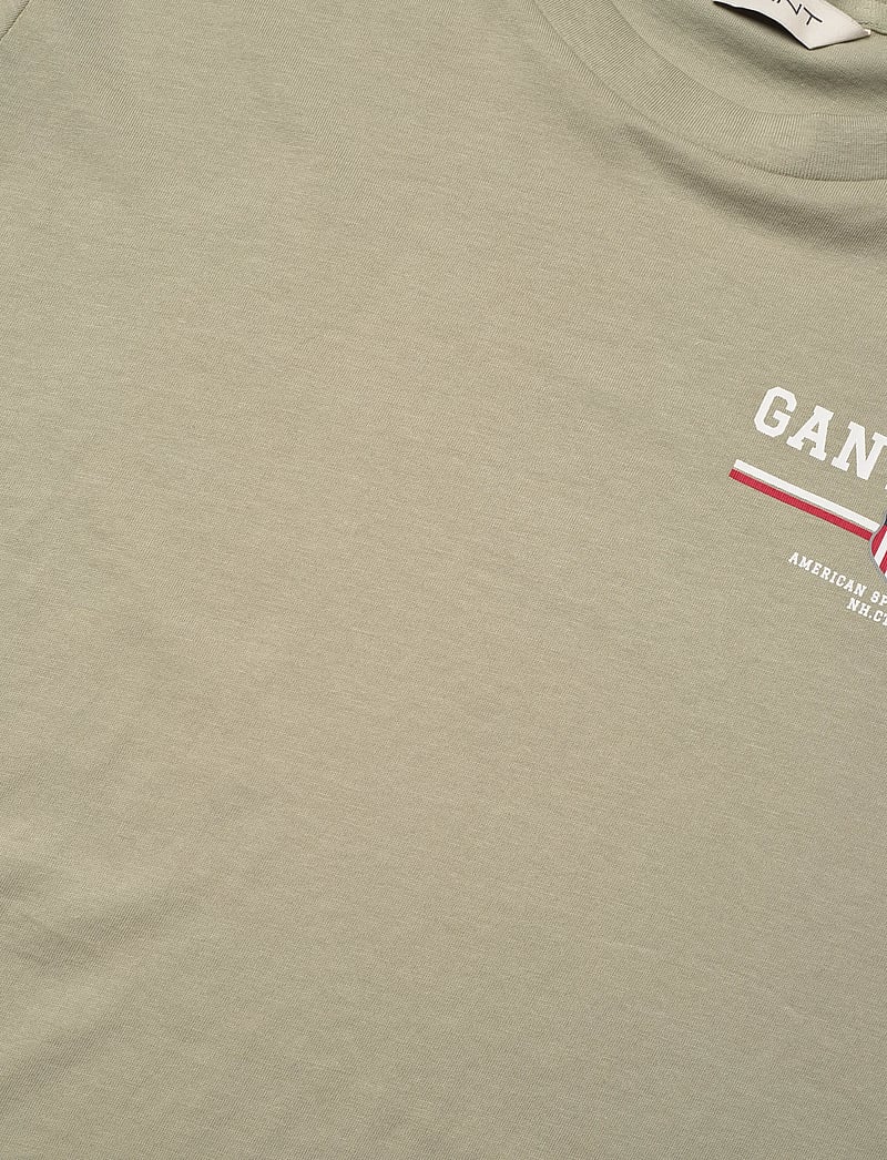 GANT - REG GRAPHIC SS T-SHIRT - t-shirts - faded sage - 2