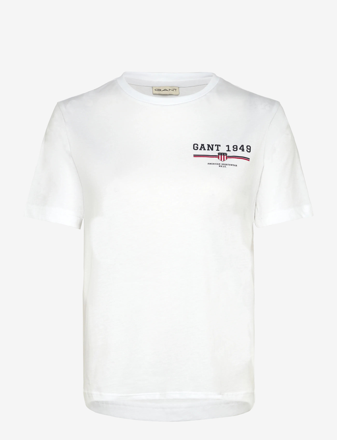 GANT - REG GRAPHIC SS T-SHIRT - t-shirts - white - 0