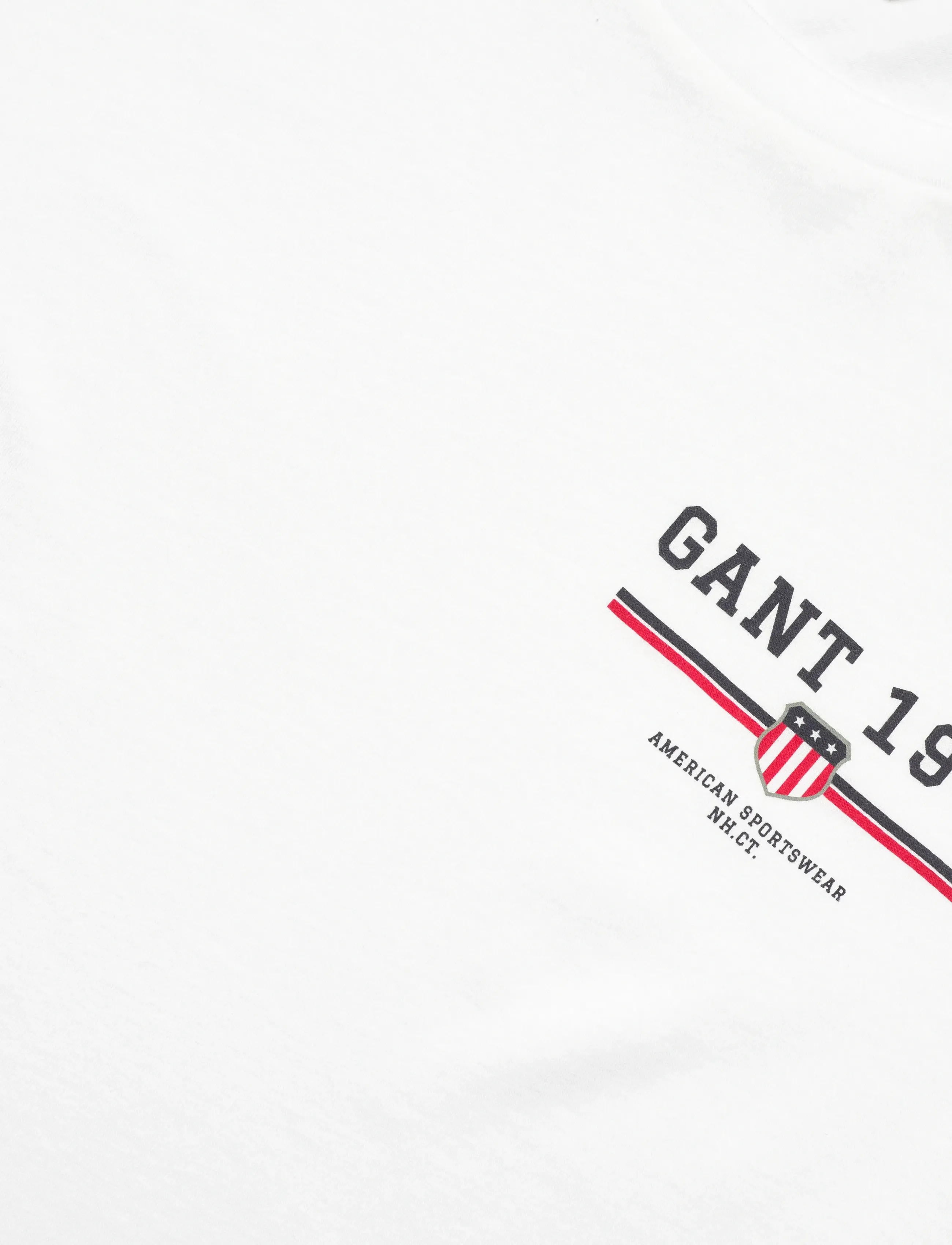 Gant - REG GRAPHIC SS T-SHIRT - t-shirts - white - 2