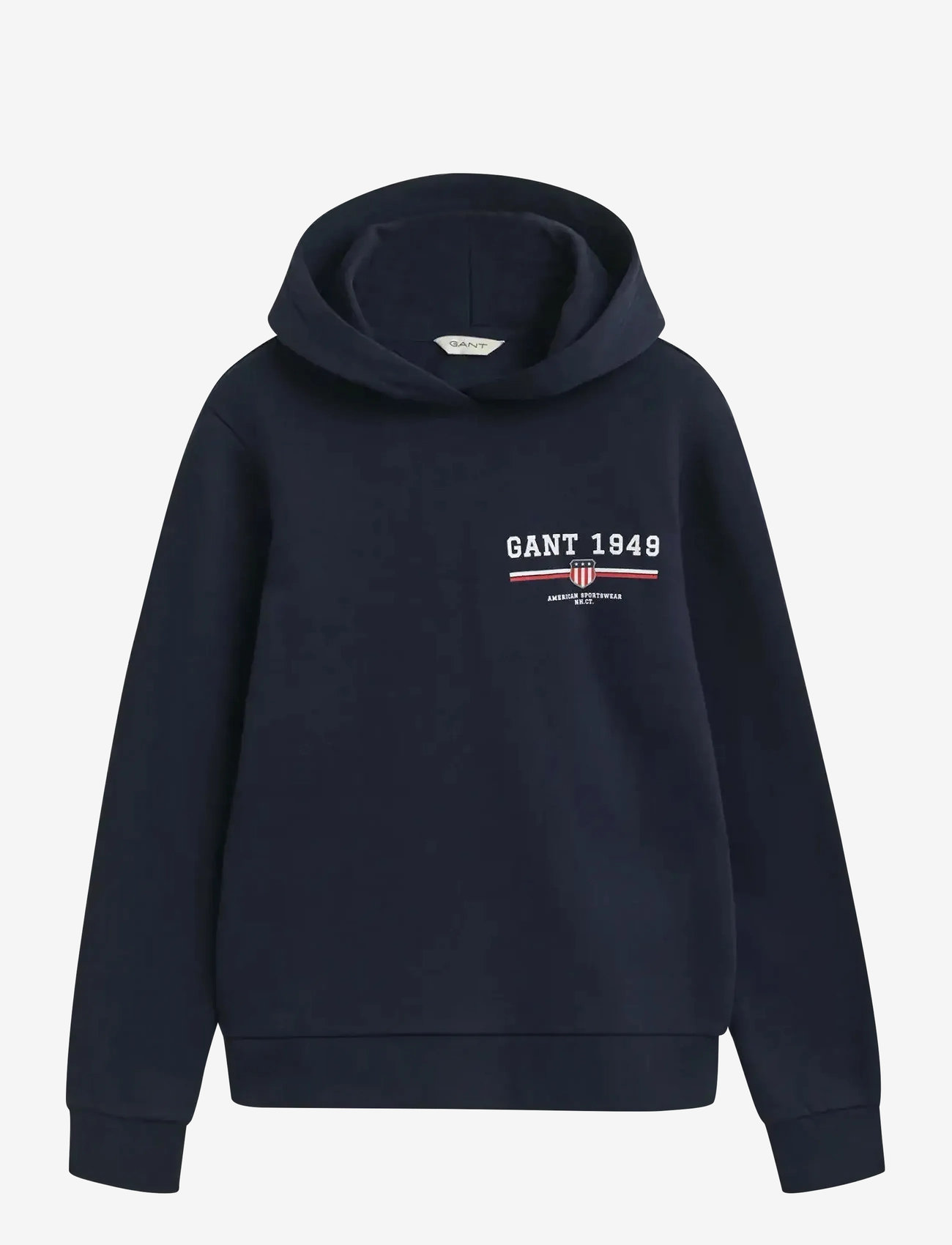 GANT - REG GRAPHIC HOODIE - hættetrøjer - evening blue - 0