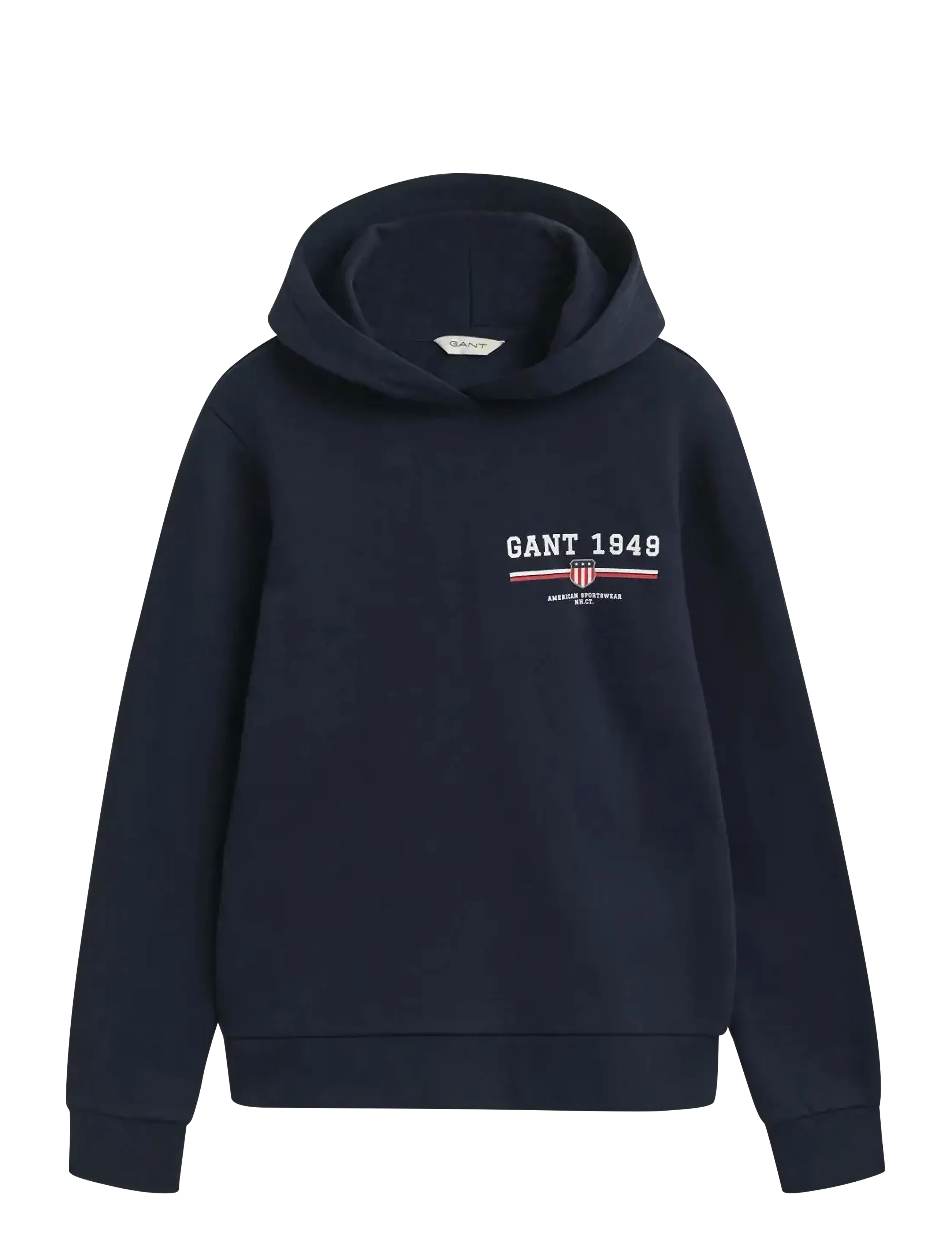 Gant - REG GRAPHIC HOODIE - hoodies - evening blue - 0