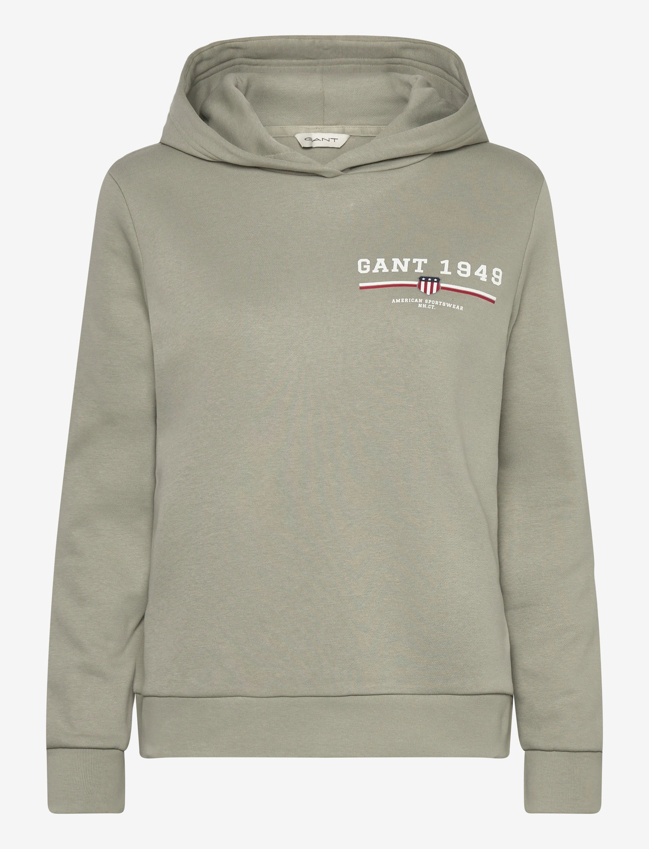 GANT - REG GRAPHIC HOODIE - hættetrøjer - faded sage - 0