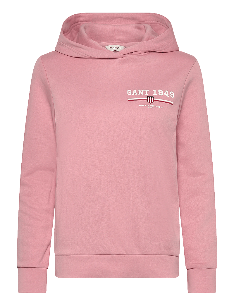 GANT - REG GRAPHIC HOODIE - hoodies - summer rose - 0