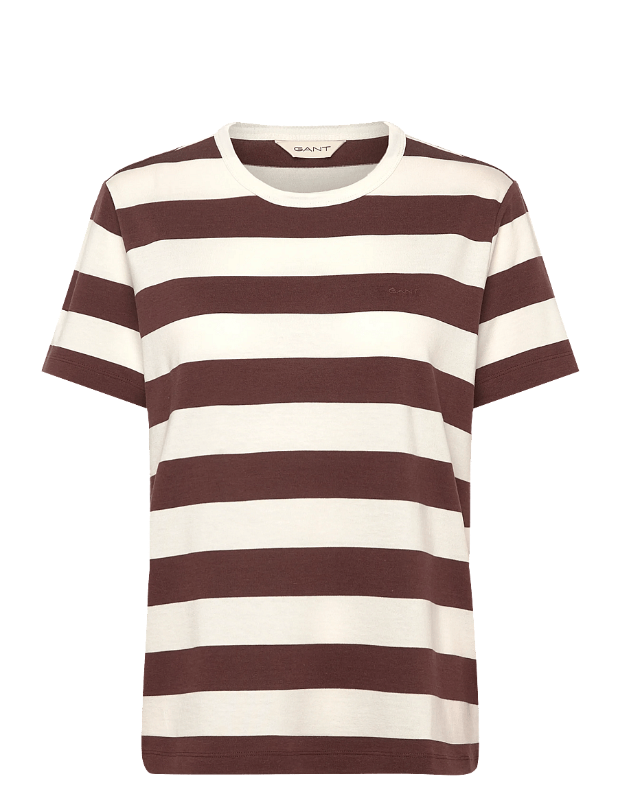 Gant - BRETON STRIPED SS T-SHIRT - t-shirts - fresh soil - 0