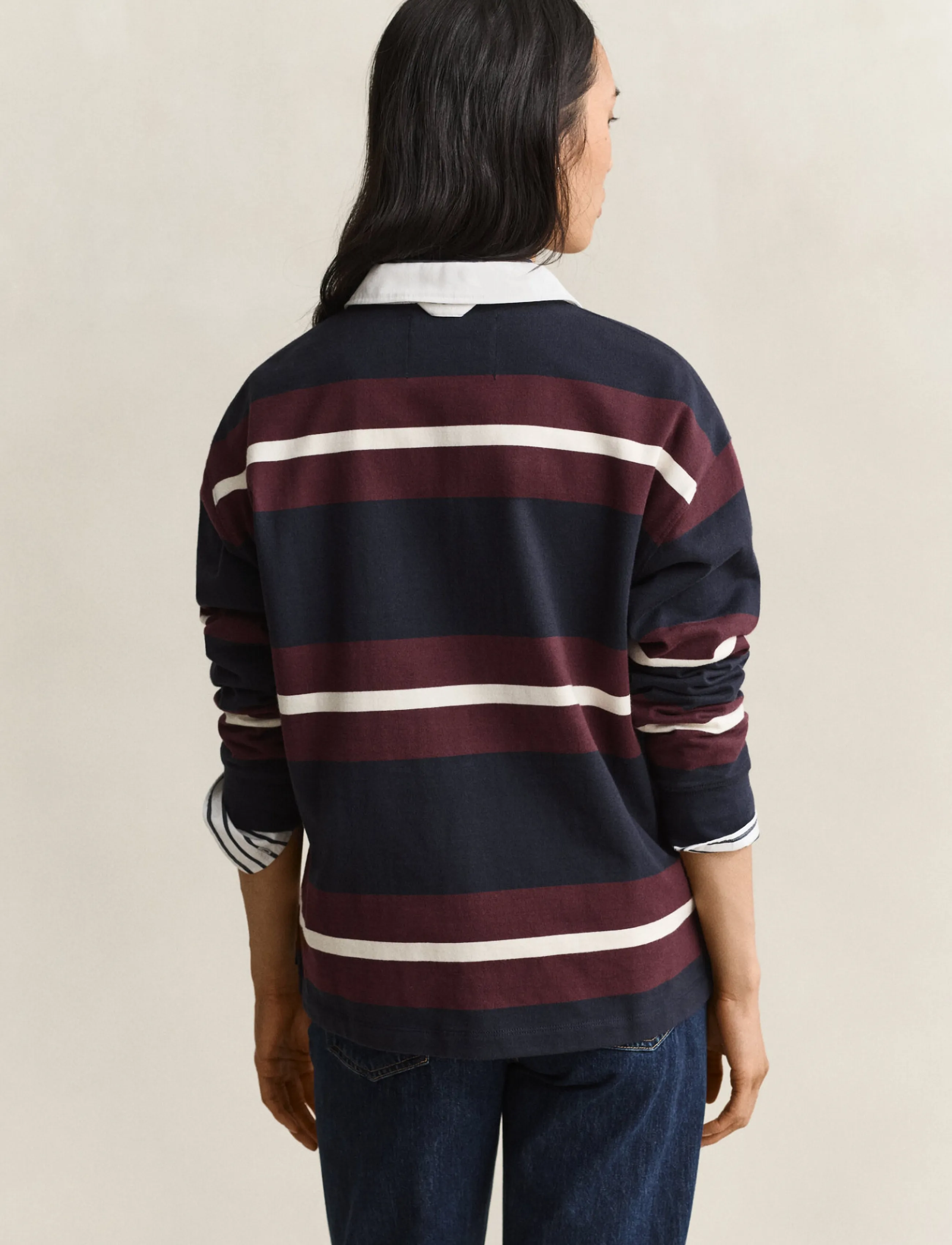 Gant - STRIPED HEAVY RUGGER - evening blue - 2