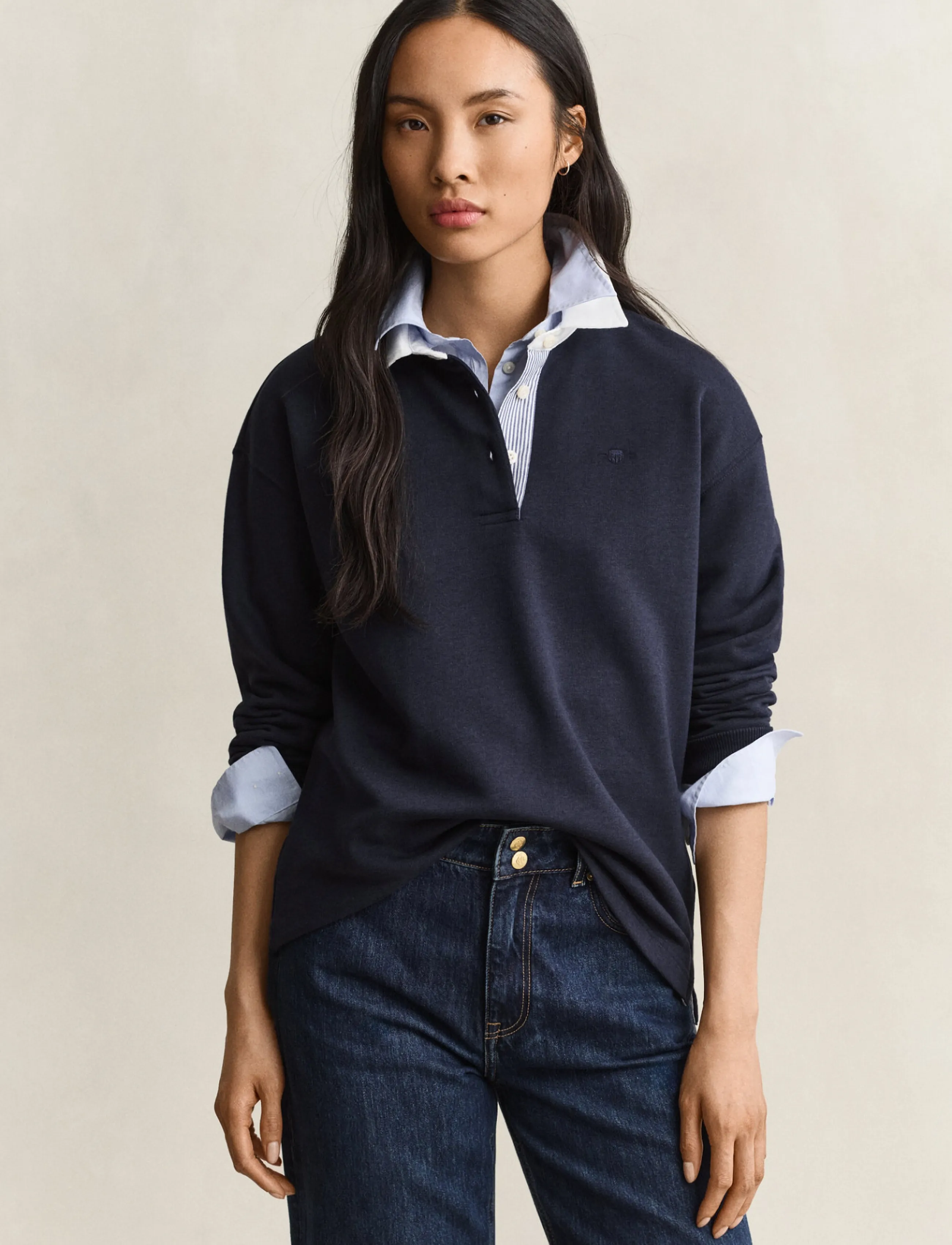Gant RUGGER SWEAT - Sweatshirts - EVENING BLUE / navy