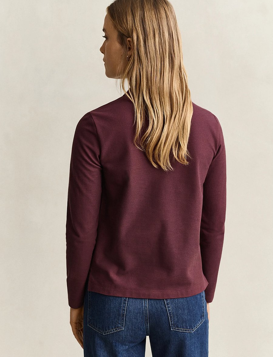 Gant - REG ARGYLE LS PIQUE POLO - polosärgid - darkened wine - 2