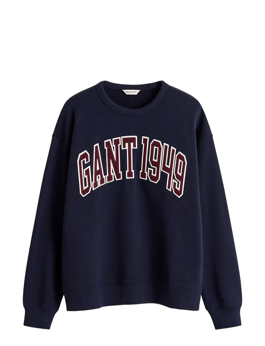 Gant - GRAPHIC C-NECK SWEAT - fashion trends - evening blue - 0