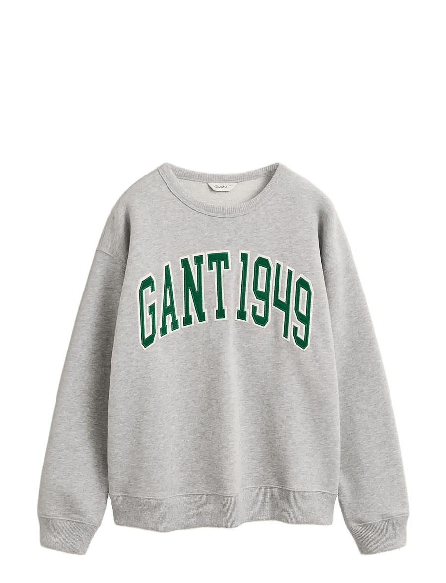 Gant - GRAPHIC C-NECK SWEAT - moetrendid - light grey melange - 0