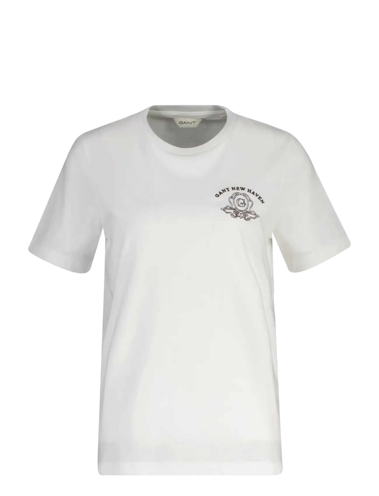 Gant REG GRAPHIC SS T-SHIRT - T-shirts & Toppe - WHITE / white