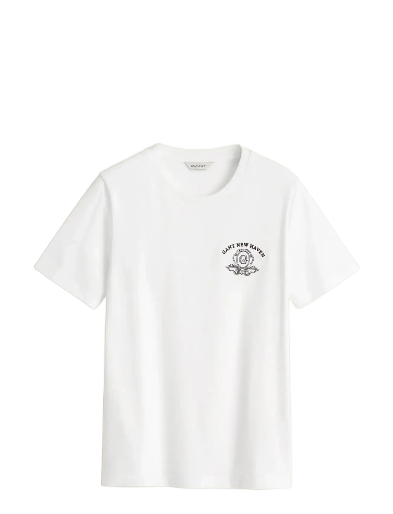 Gant REG GRAPHIC SS T-SHIRT - T-shirts & Toppe - WHITE / white
