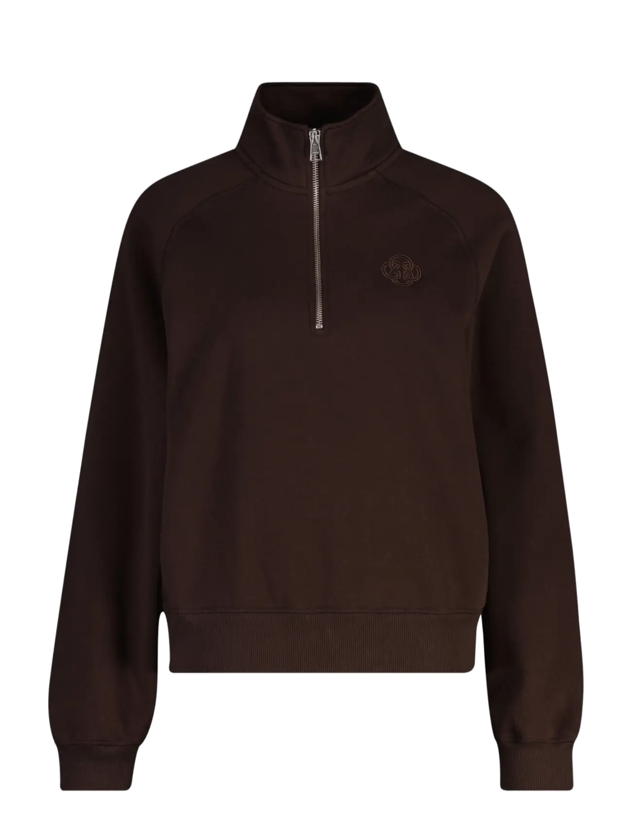 Gant Half-Zip Sweatshirt - Modetrends - DEEP BROWN / brown