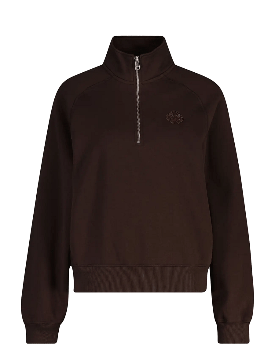 Gant - Half-Zip Sweatshirt - deep brown - 0