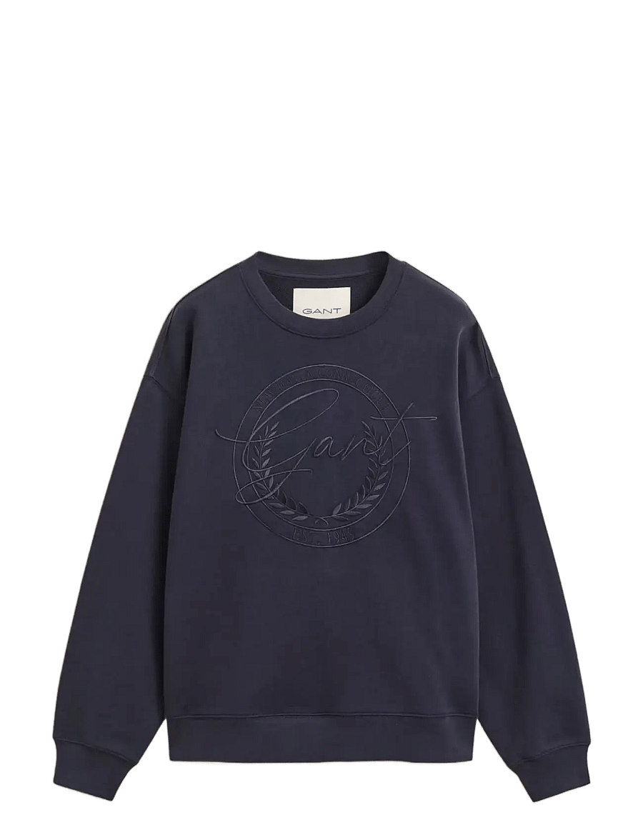 Gant - GRAPHIC C-NECK SWEAT - modetrender - evening blue - 0