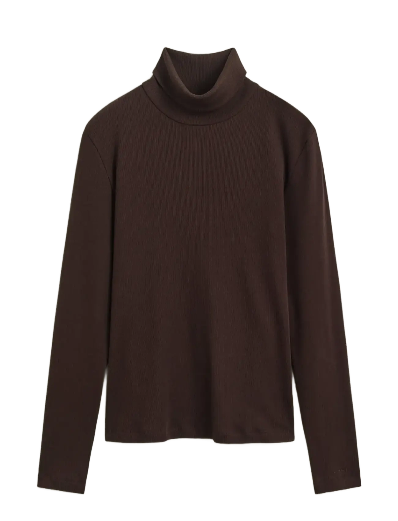 Gant SLIM RIBBED LS TURTLENECK - Vardagsstil - DEEP BROWN / brown