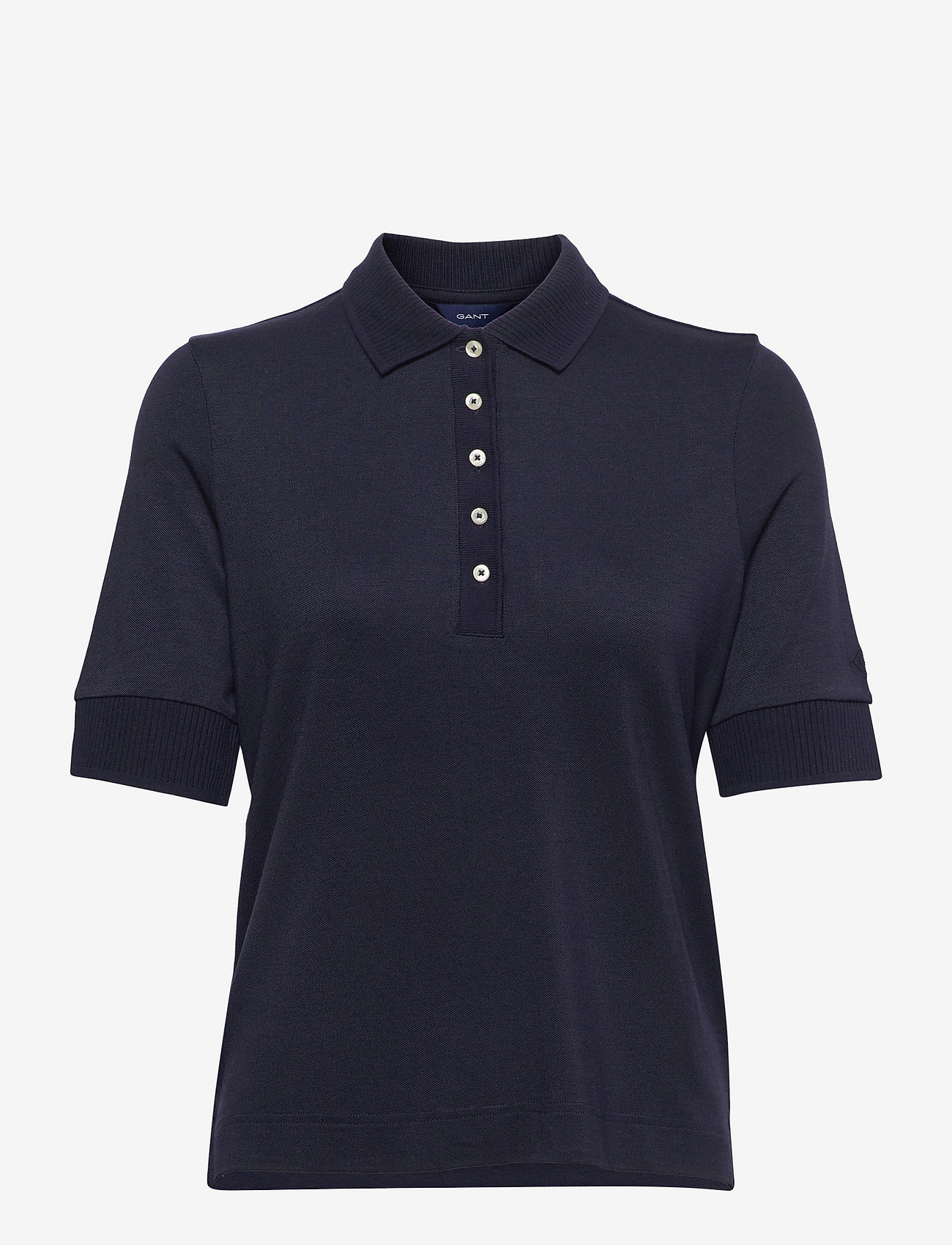 GANT - DETAIL COLLAR SS POLO PIQUE - evening blue - 0
