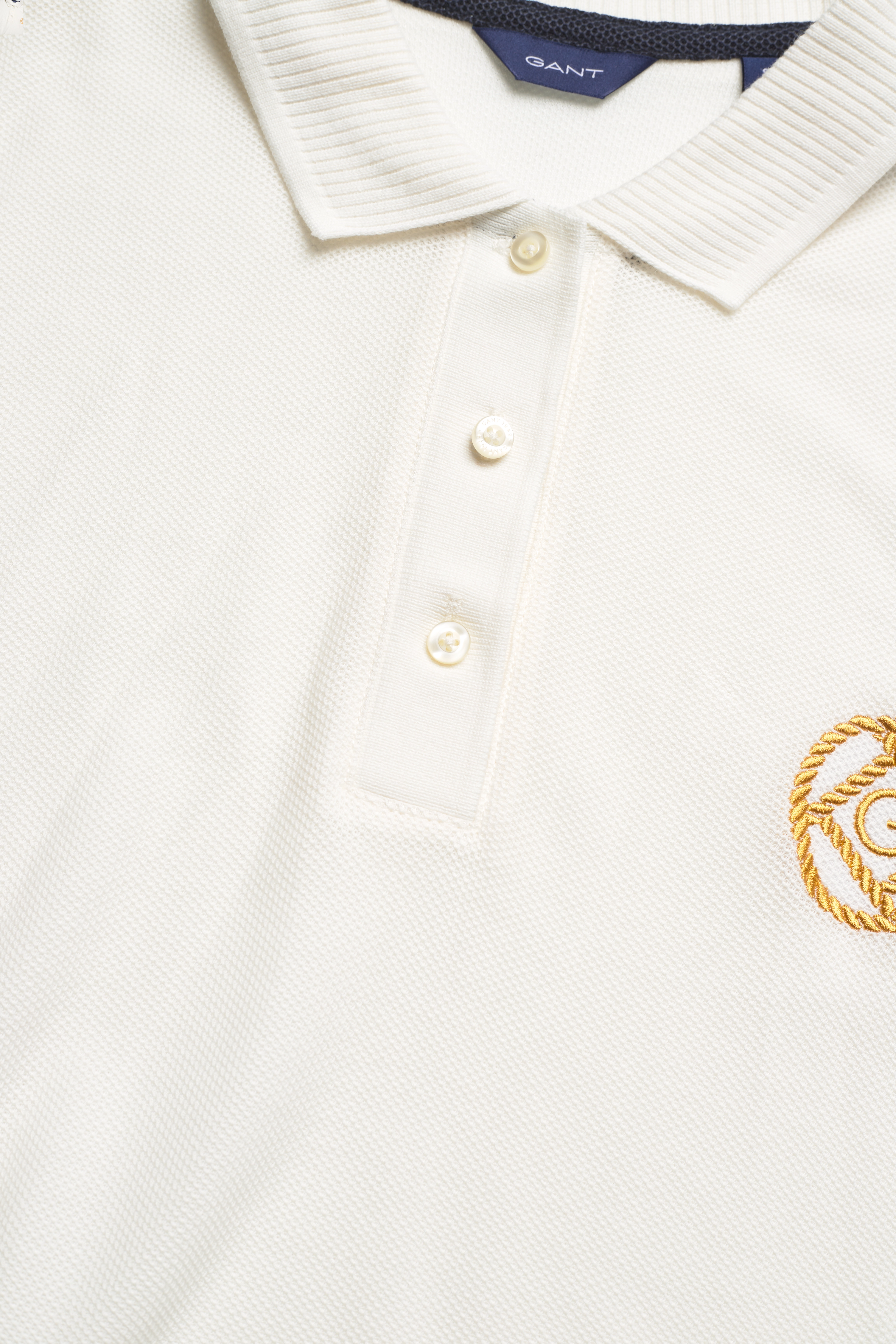 GANT - ROPE ICON SS PIQUE - eggshell - 2