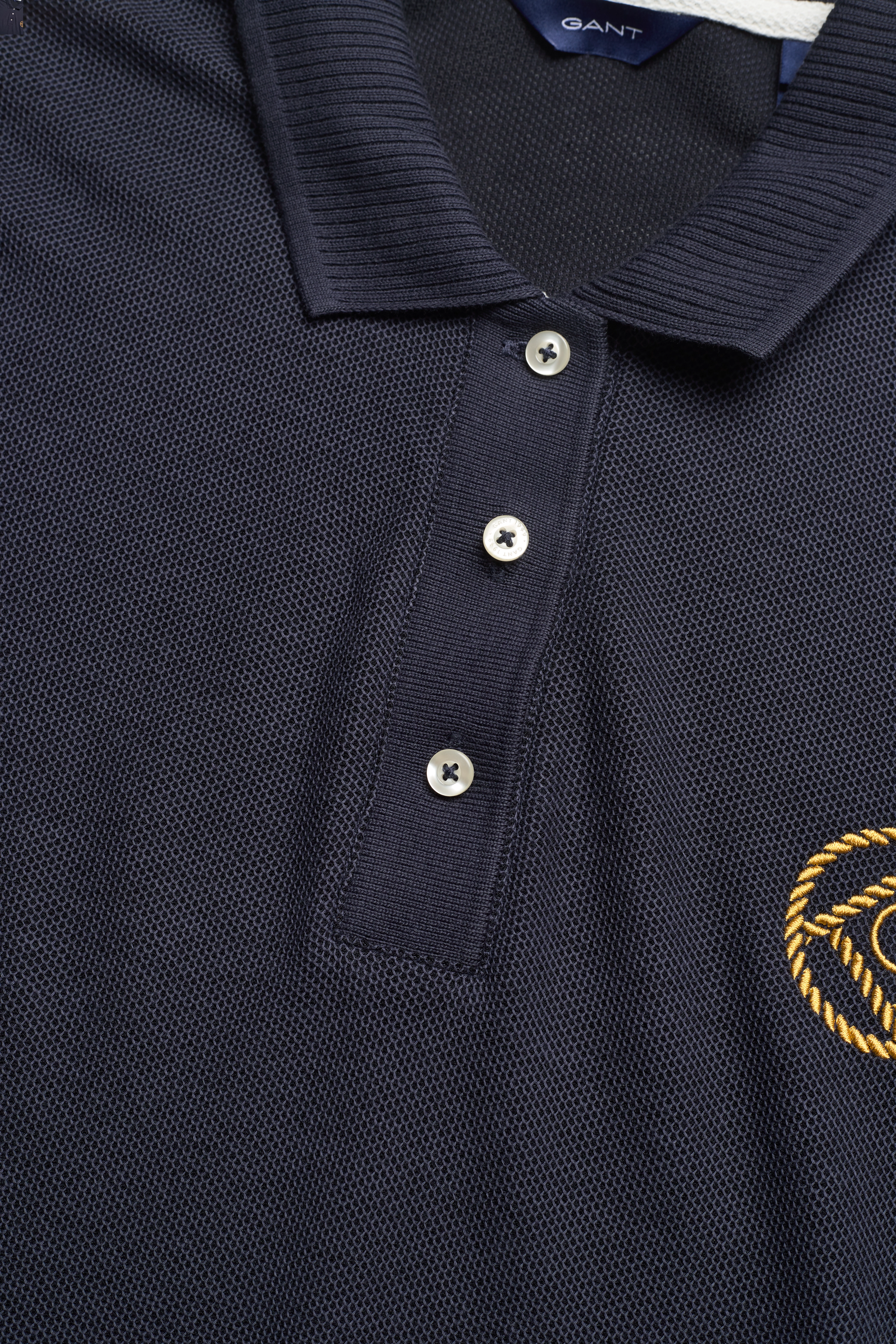 GANT - ROPE ICON SS PIQUE - evening blue - 2