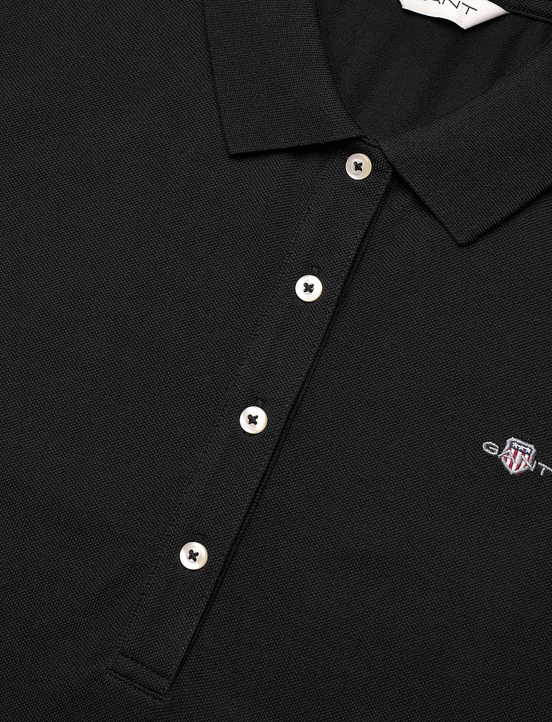 GANT - SLIM SHIELD SS PIQUE POLO - pikéer - black - 2