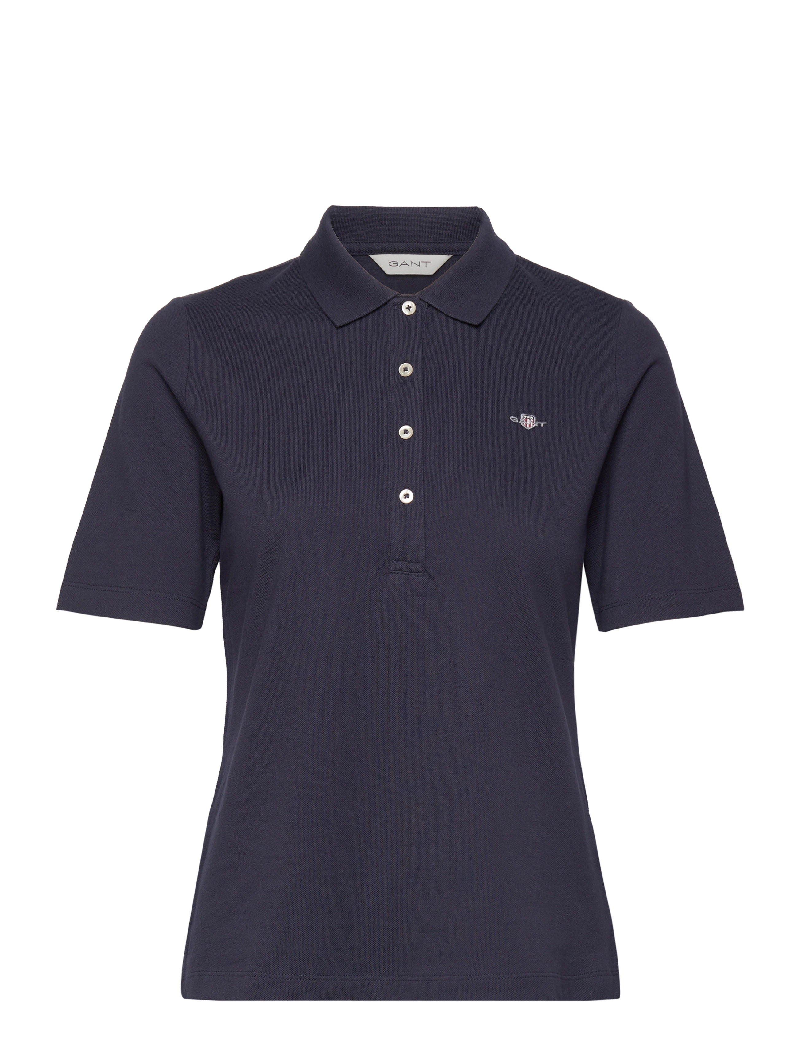 Gant - SLIM SHIELD SS PIQUE POLO - polo marškinėliai - evening blue - 1
