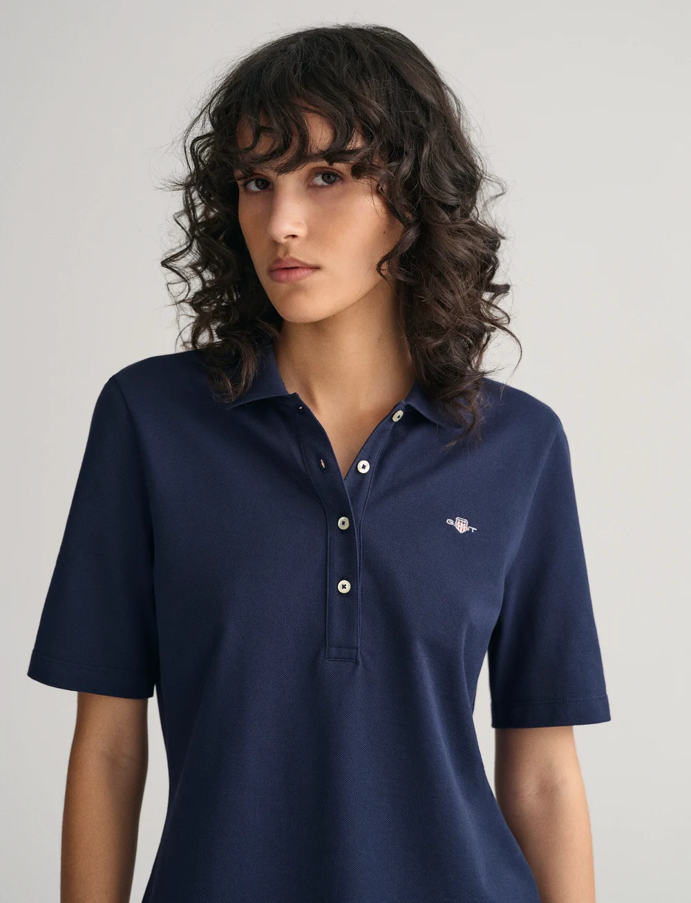 GANT - SLIM SHIELD SS PIQUE POLO - poloer - evening blue - 4
